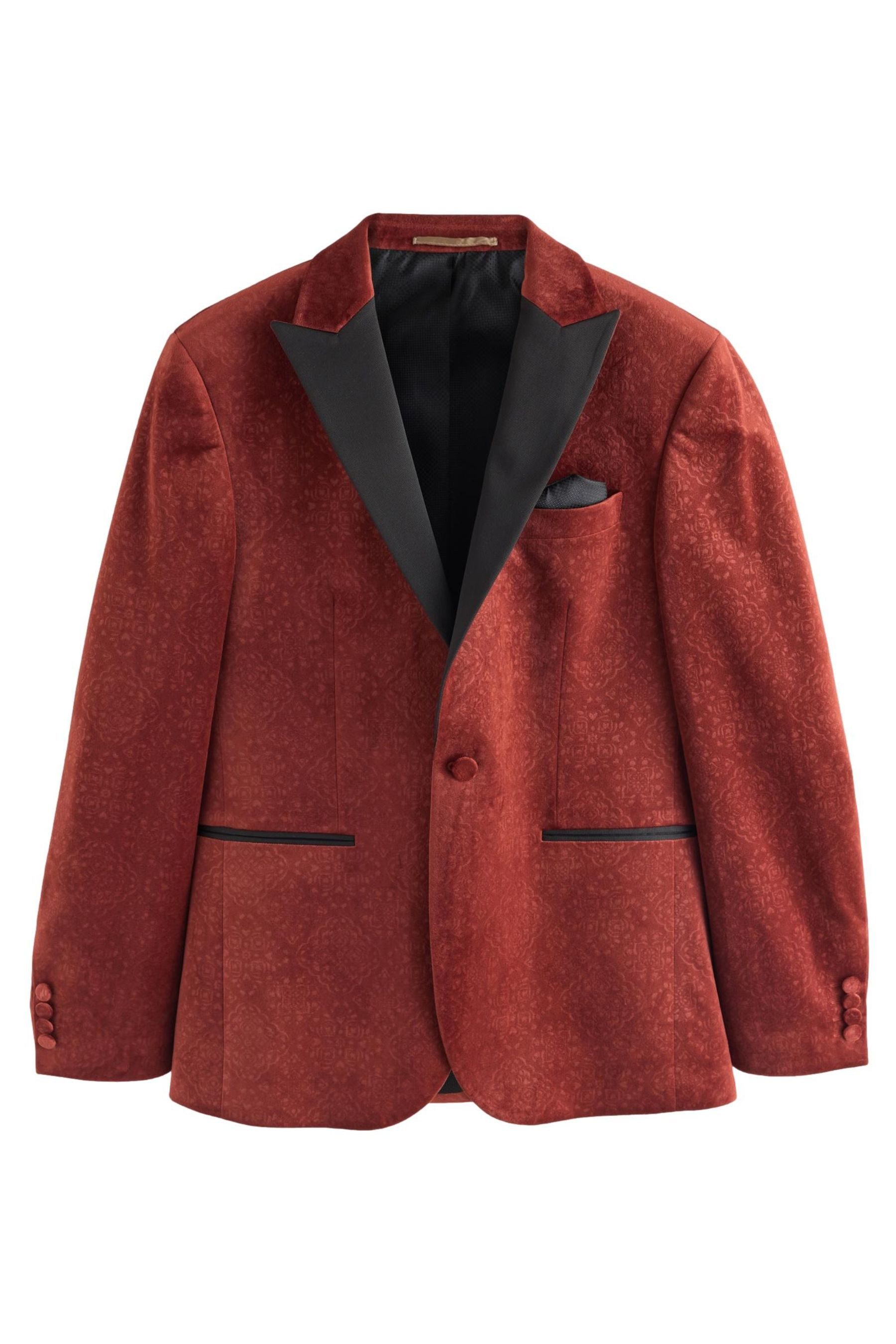Next Jackenblazer Slim Fit Sakko aus Samt mit Medaillon-Prägung (1-tlg)