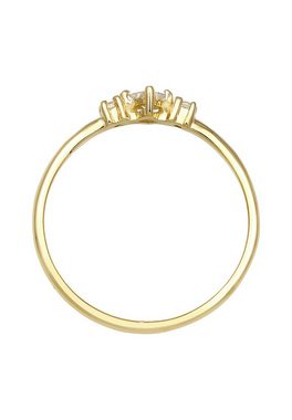 Elli DIAMONDS Verlobungsring Prinzessschliff Diamant (0.13 ct) 585 Gelbgold