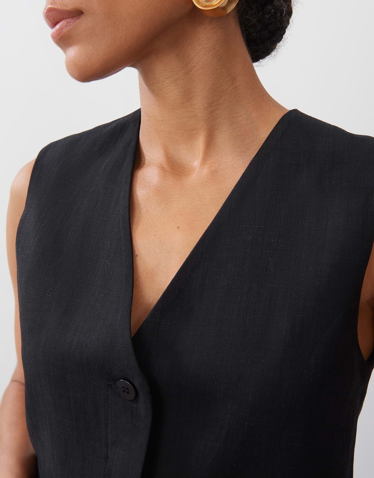 someday Anzugweste Anzugweste NELIN slim aus Leinen Viskose Mix