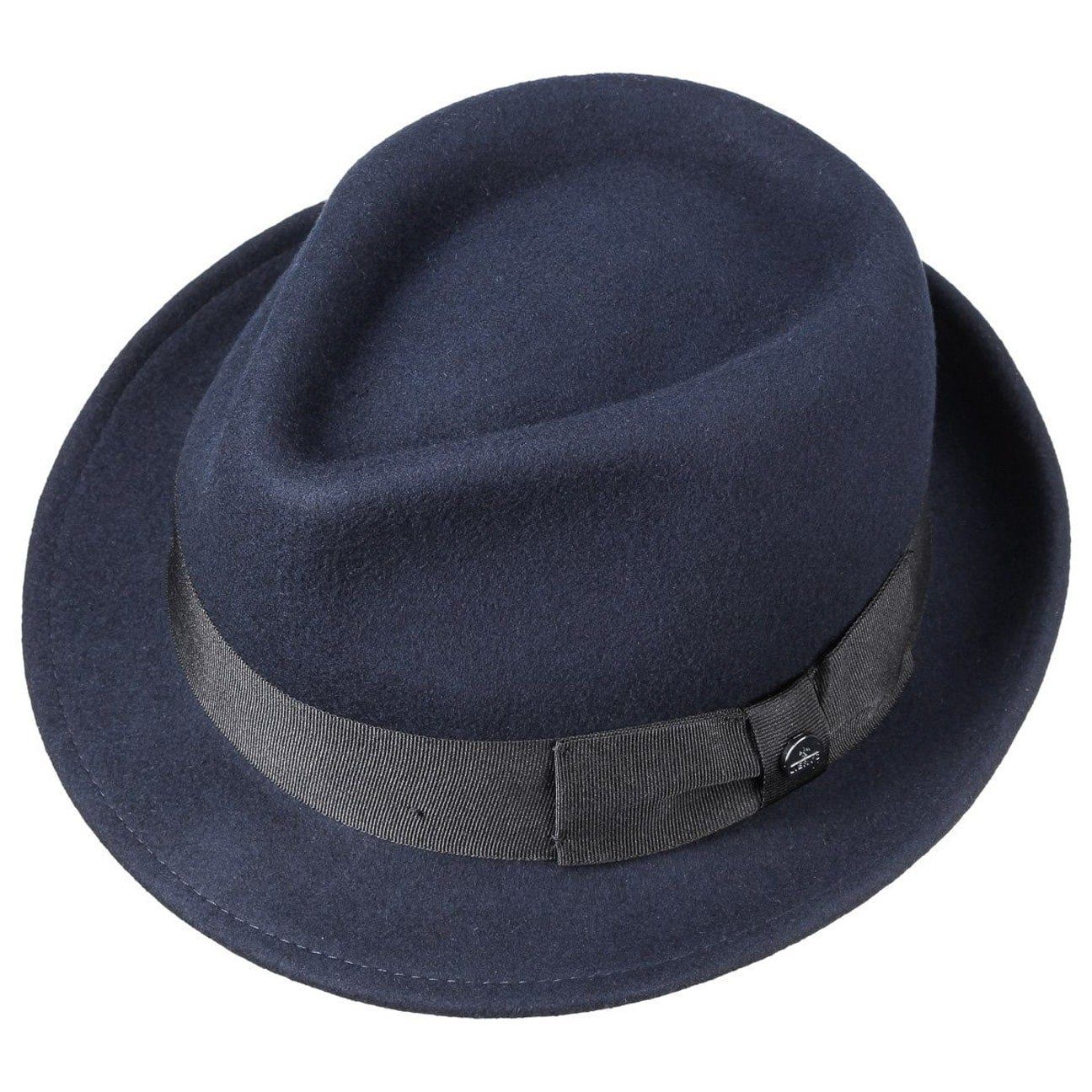 blau Ripsband Trilby (1-St) Lierys Herrenhut mit