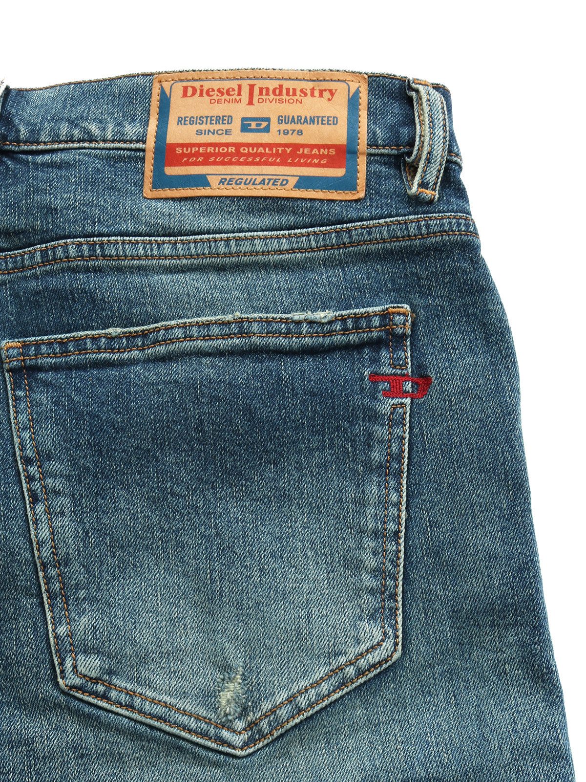 Diesel Slim-fit-Jeans Destroyed Look - 2019 D-Strukt 007M5 - Länge:32 – Bild 5 von 5