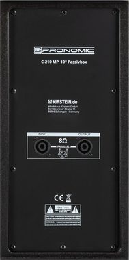 Pronomic C-210 MP 10" Passivbox im Multifunktionsgehäuse Lautsprecher (200 W, passive 2-Wege Box mit 3 Tragegriffe & strapazierfähigem Gehäuse)