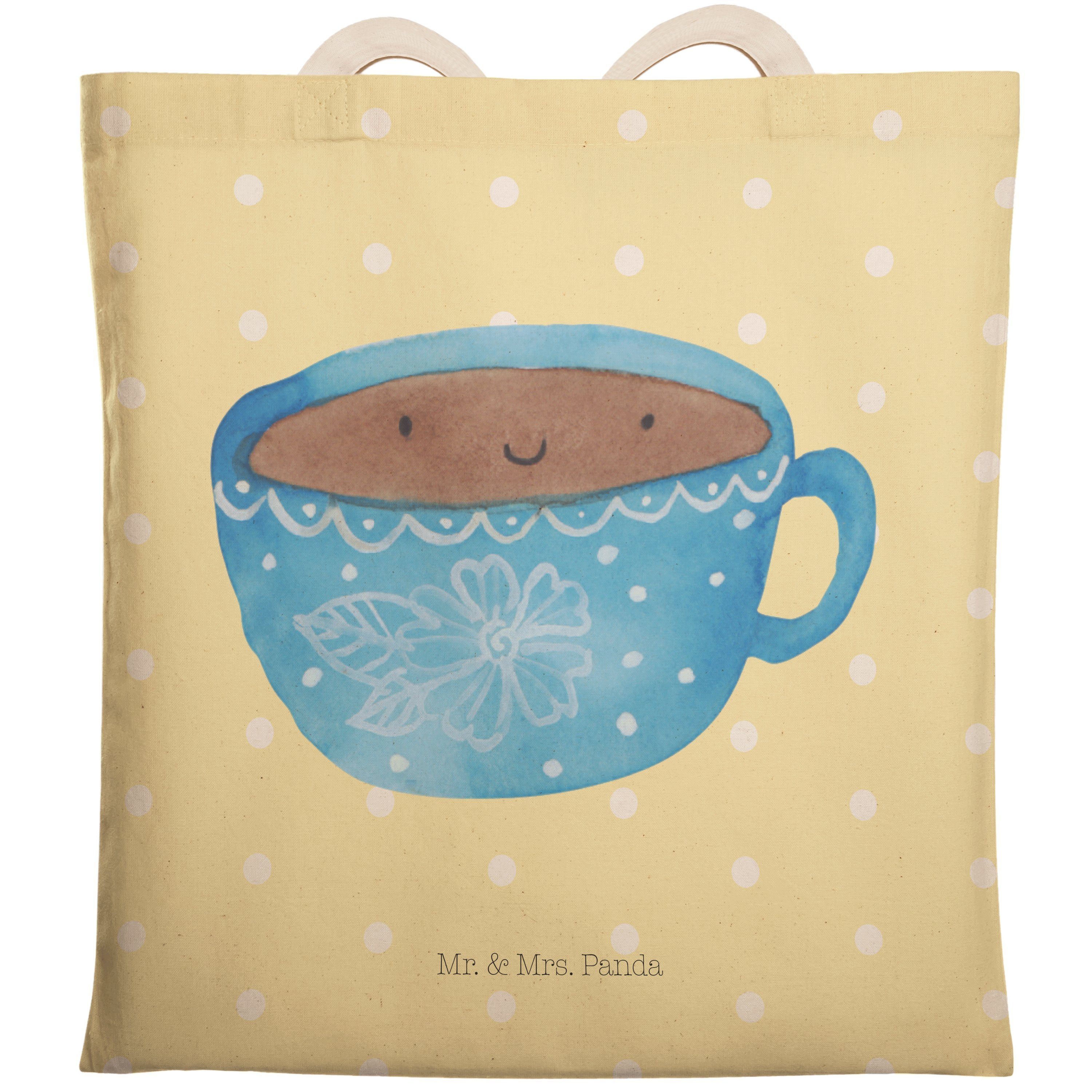 Mr. & Mrs. Panda Tragetasche »Kaffee Tasse Gelb Pastell Geschenk