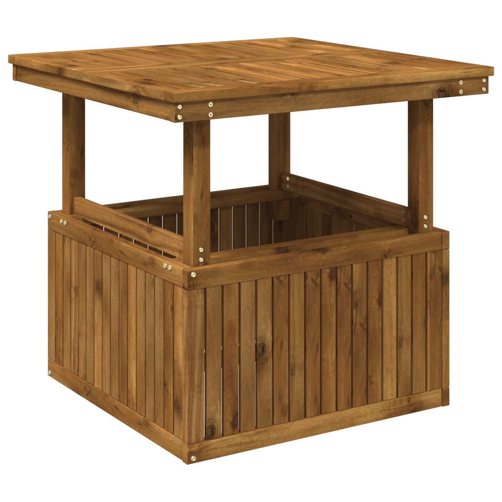 vidaXL Couchtisch Gartenkaffee Tisch aus massivem nholz höhenverstellbar (1-St)