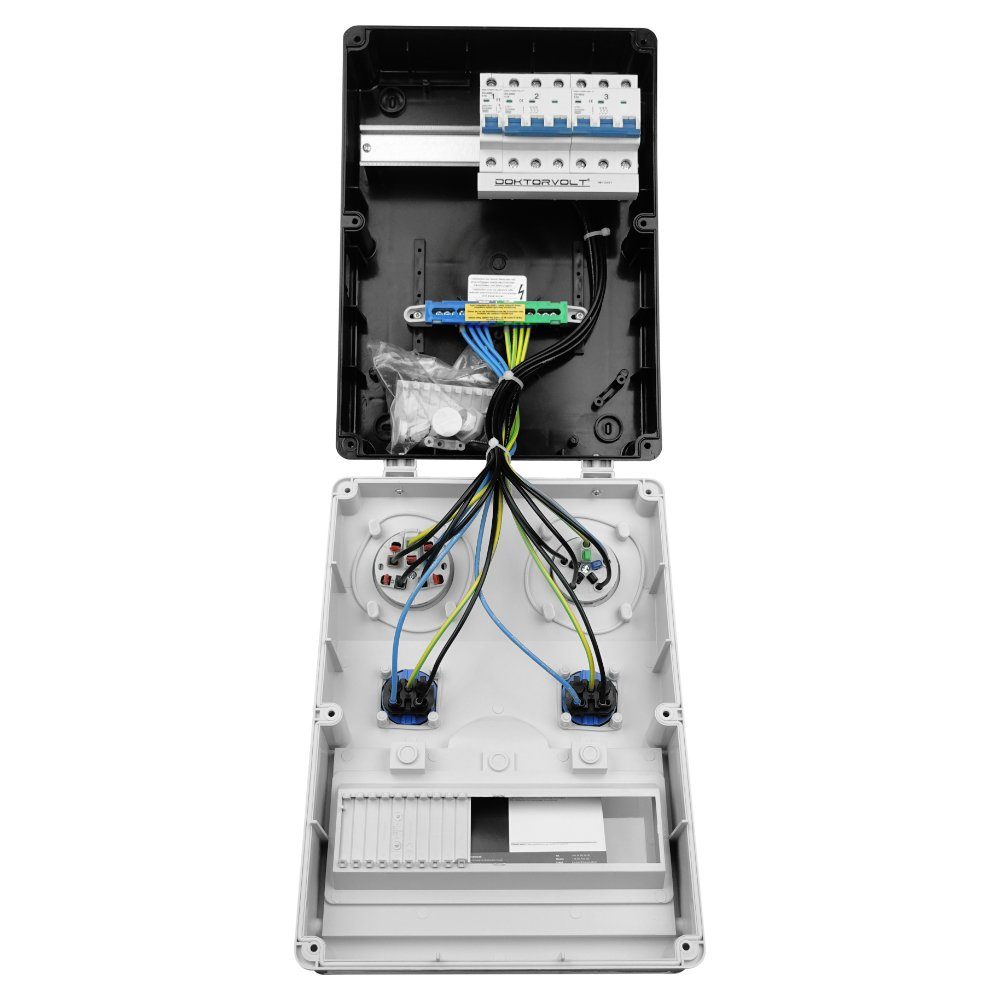 6kA, 1 3P Steckdosenverteiler 6kA) Baustromverteiler 1x C32 3P 6kA, Schuko LSS 6-fach LSS 1P 32A ECO-S LSS 2x230V Bals-Steckdosen (1x x 16A Doktorvolt C16 C16 System