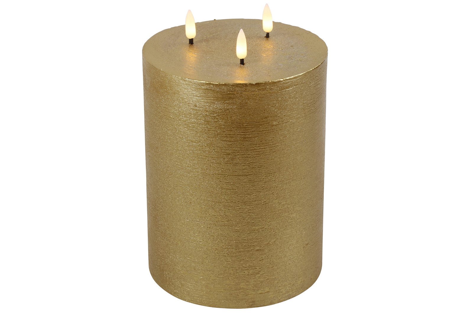 Duftkerze Stumpenkerze LED Lyon L gold 22,5cm