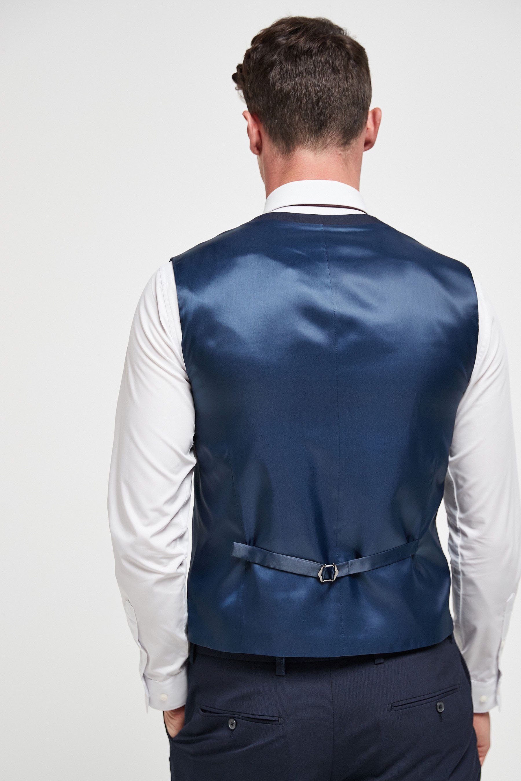 Next Anzugweste Strukturierter Anzug aus Wollmischgewebe: günstig online kaufen