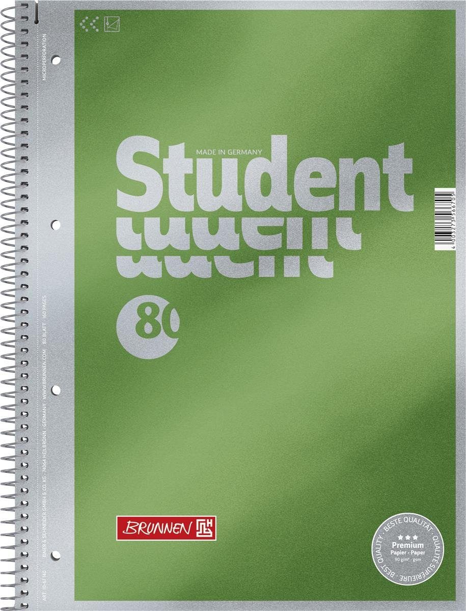 Collegeblock Student Premium Lineatur 20 blanko DIN A4 ohne Rand