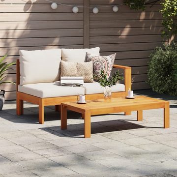vidaXL Loungesofa Gartensofa mit 1 Armlehne 2-Sitzer Massivholz Akazie, 1 Teile