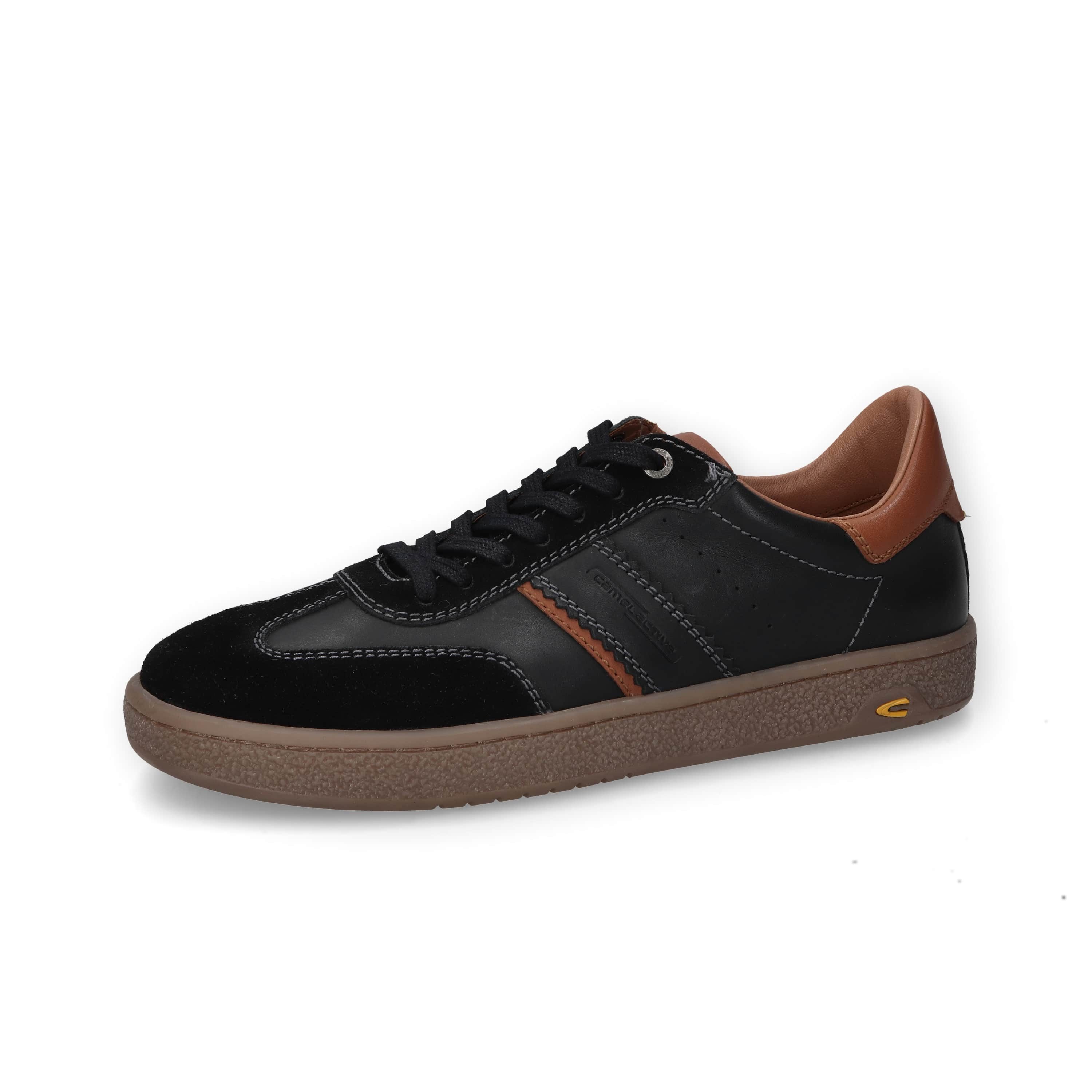 camel active Sneaker Split/Nappa SCHWARZ/HELLBRAUN Sneaker