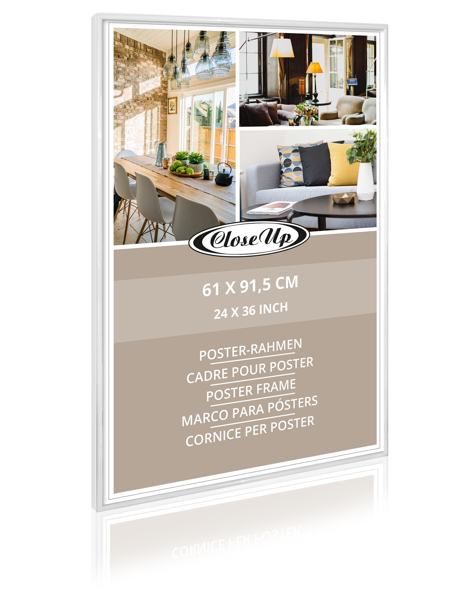 Close Up Bilderrahmen Posterrahmen 61 x 91,5 cm weiß günstig online kaufen