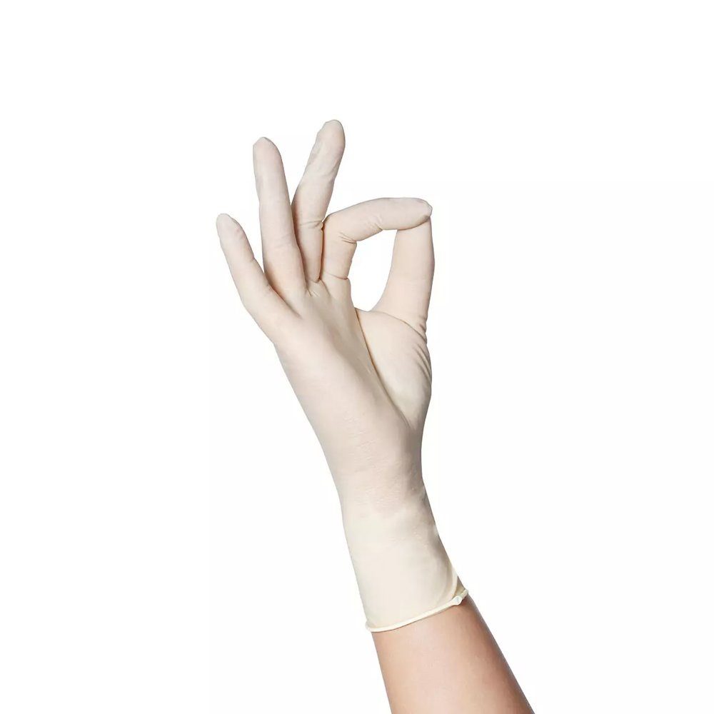 Gedikum Latexhandschuhe Latex Einmalhandschuhe, Latex-Einweghandschuhe, Größen Weiß Einmalhandschuhe (100/200/500/1000 XL), Handschuhe, x Allergiefrei, bis Latex, S Puderfrei