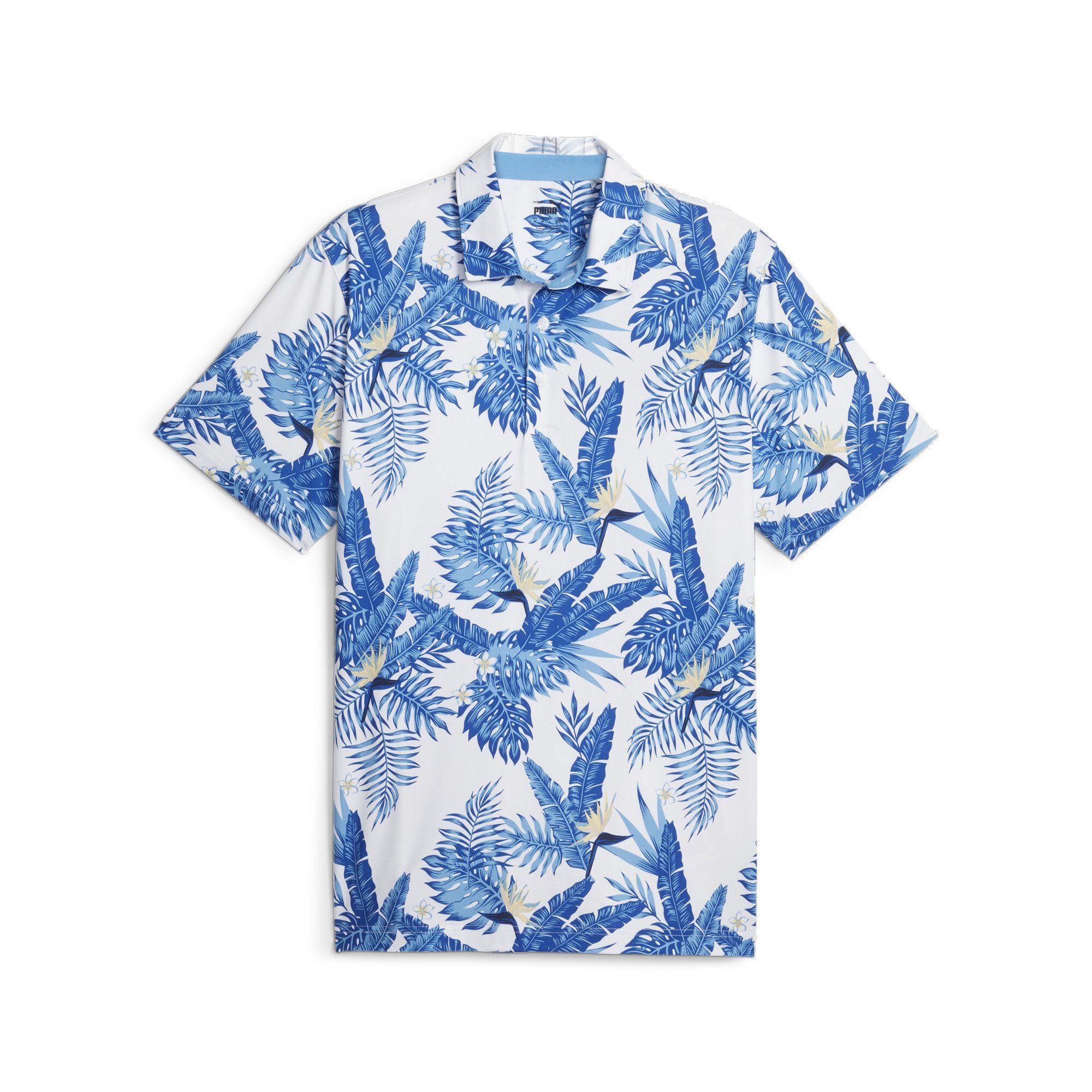 PUMA Poloshirt Cloudspun Aloha Golf Poloshirt Herren White Glow Festive Blue