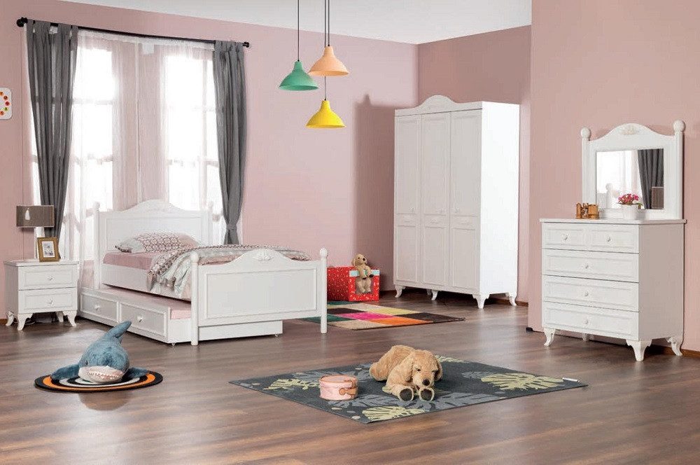 Xlmoebel Jugendzimmer-Set Teenager Schlafzimmer im Landhausstil mit hochwertiger Verarbeitung, (5-tlg., Schlafzimmer-Set), Hergestellt in Europa