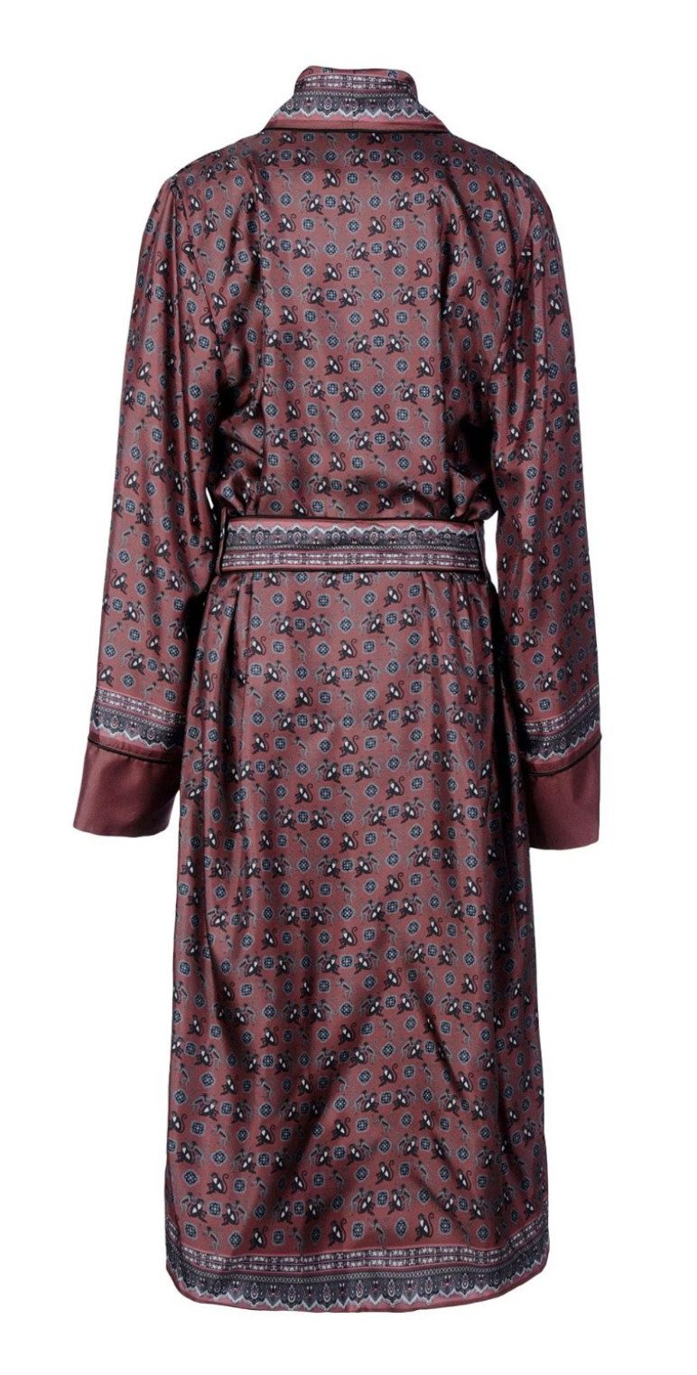 DOLCE & GABBANA Morgenmantel Morgenmantel Mantel aus Seide Bademantel mit Paisley-Print S, Bindegürtel, Hergestellt in Italien mit Paisley-Muster
