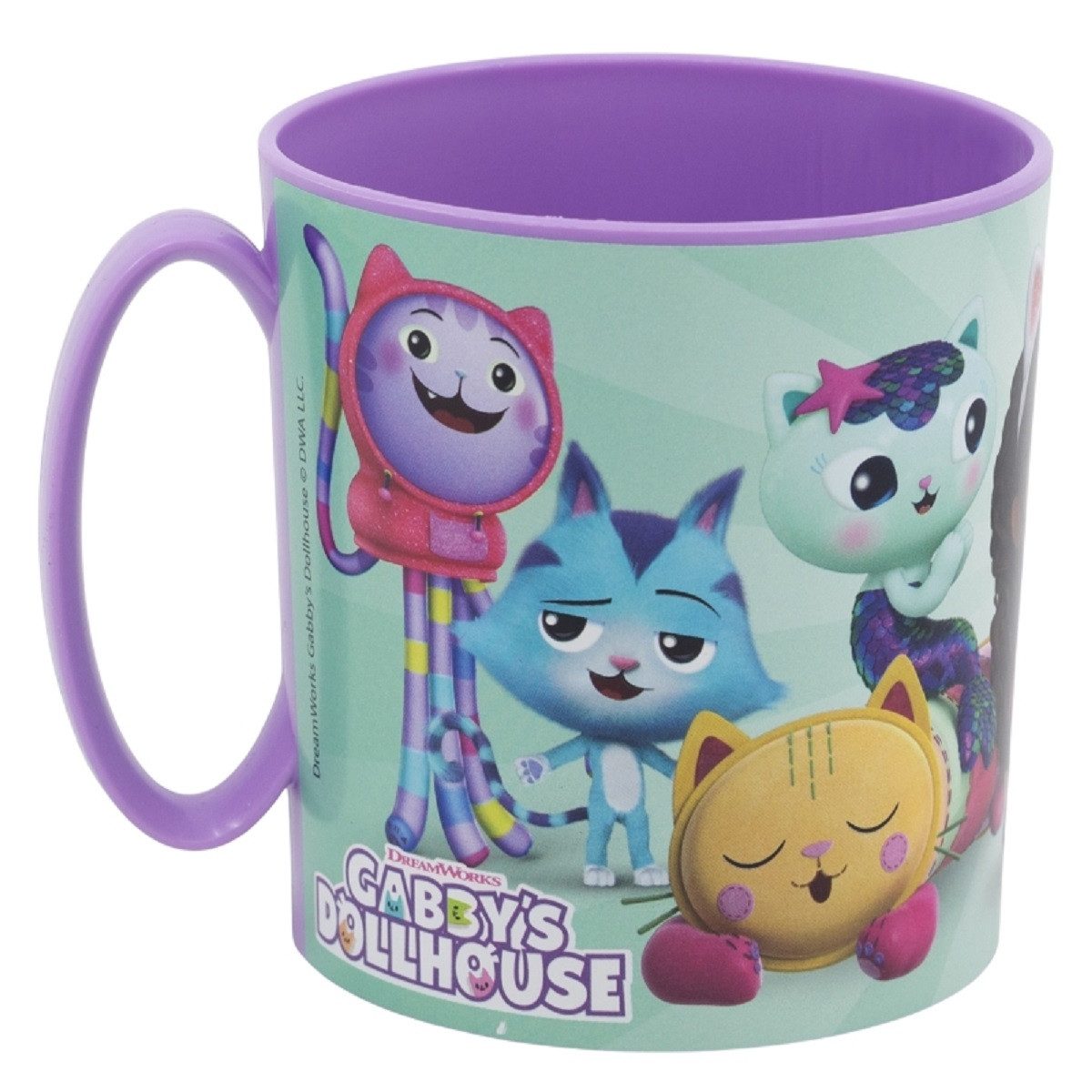 Gabby's Dollhouse Becher - Mikrowellengeeigneter Kunststoffbecher 390 ml – für Kinder, 1-tlg., perfekt für Kinderhände, besonders leicht