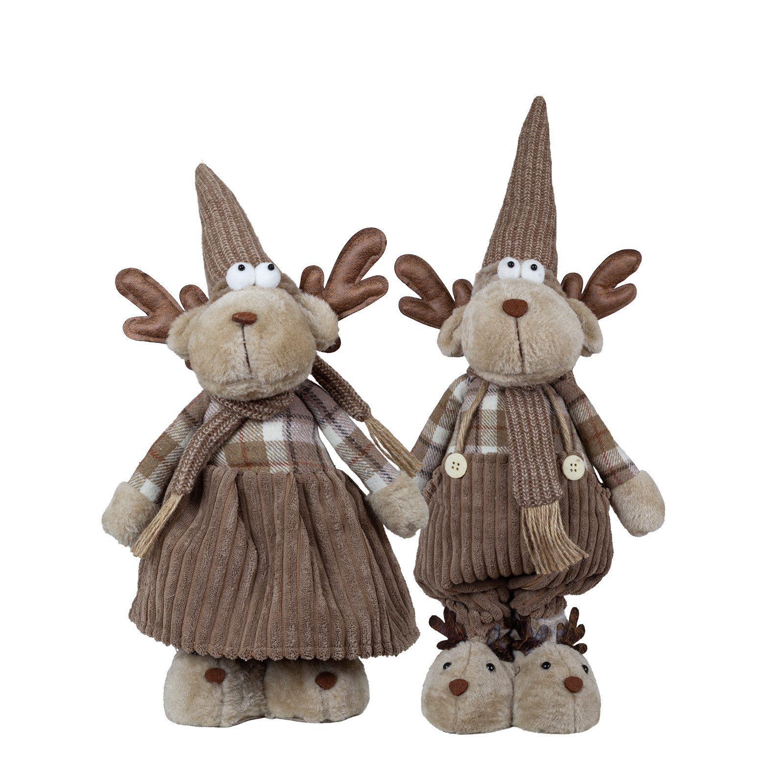 Christmas Paradise Weihnachtsfigur Elch mit Teleskopbeinen 59cm (68cm), 2 D günstig online kaufen