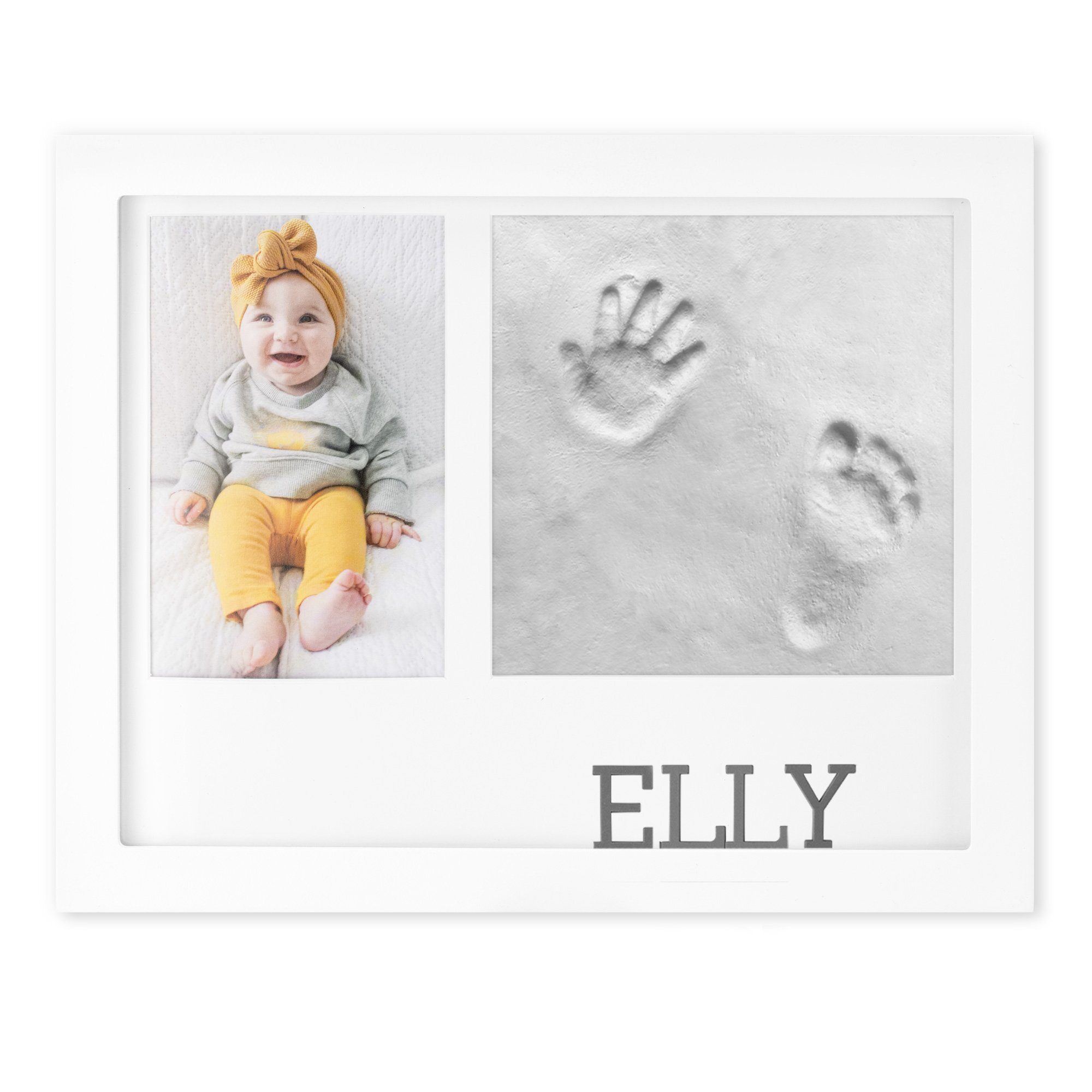 Baby Abdruck mit Bilderrahmen SET Gipsabdruck Kind Hand Fuß Abdruck Foto Rahmen 