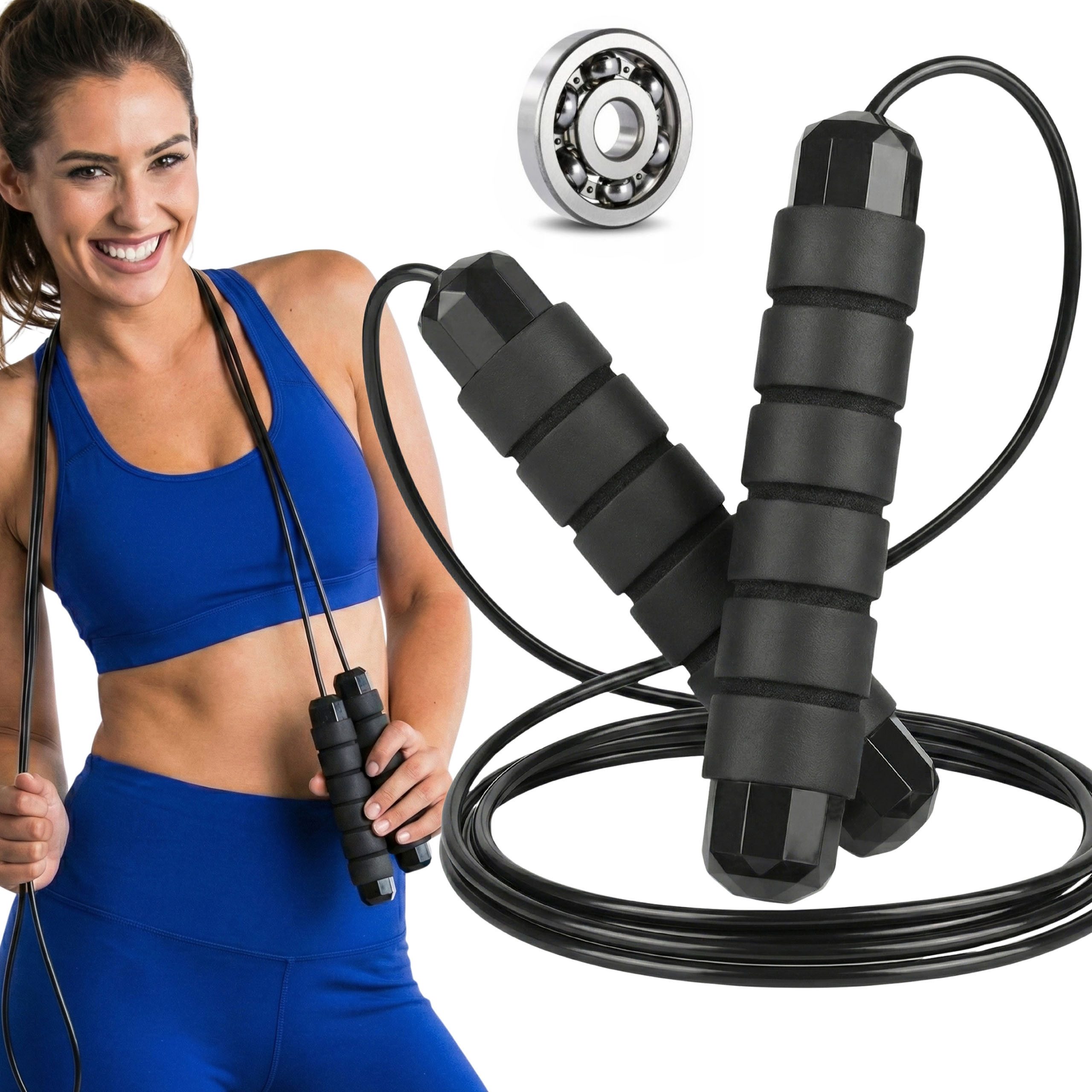 Sarcia.eu Springseil Verstellbares Springseil für Erwachsene, Fitness- & Cardio-Training
