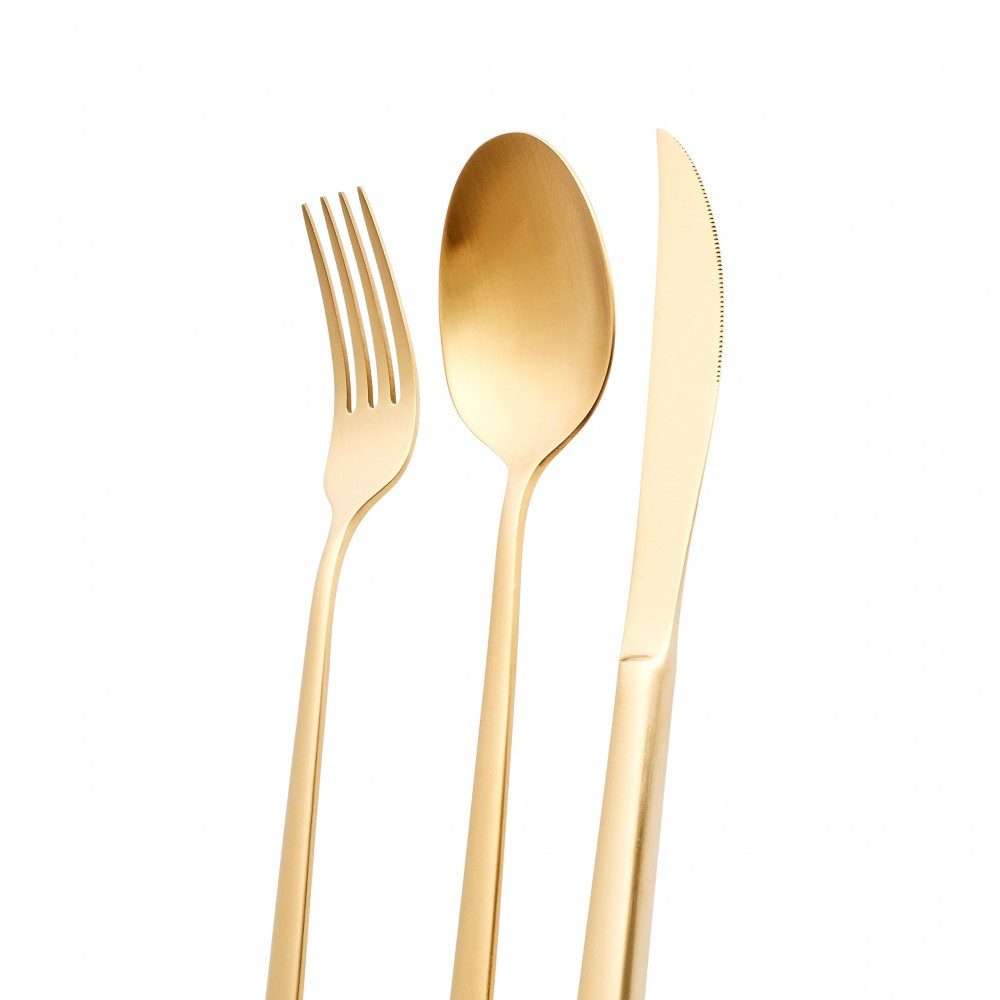 Karaca Besteck-Set Karaca Tivoli Matte Gold 6-Personen 30-teiliges Besteckset
