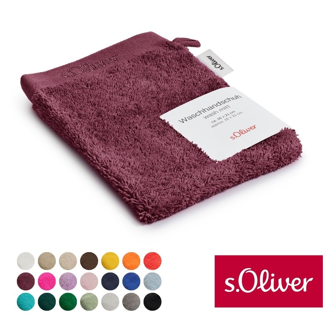s.Oliver Waschhandschuh s.Oliver, Premium Qualität, 600 gr/m², auch als Sets erhältlich, Walkfrottier (1-St), große Farbauswahl, auch als Duschtuch, Handtuch, Gästetuch