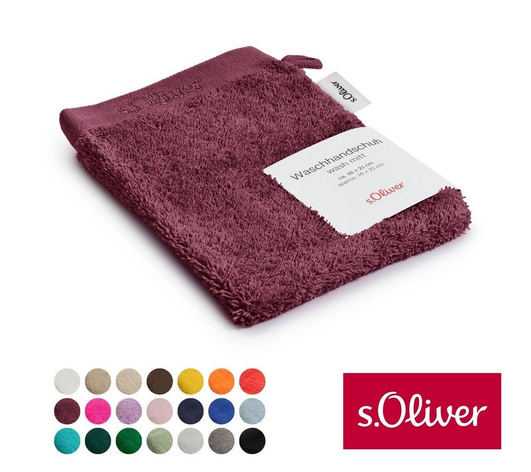s.Oliver Waschhandschuh s.Oliver, Premium Qualität, 600 gr/m², auch als Sets erhältlich, Walkfrottier (1-St), große Farbauswahl, auch als Duschtuch, Handtuch, Gästetuch