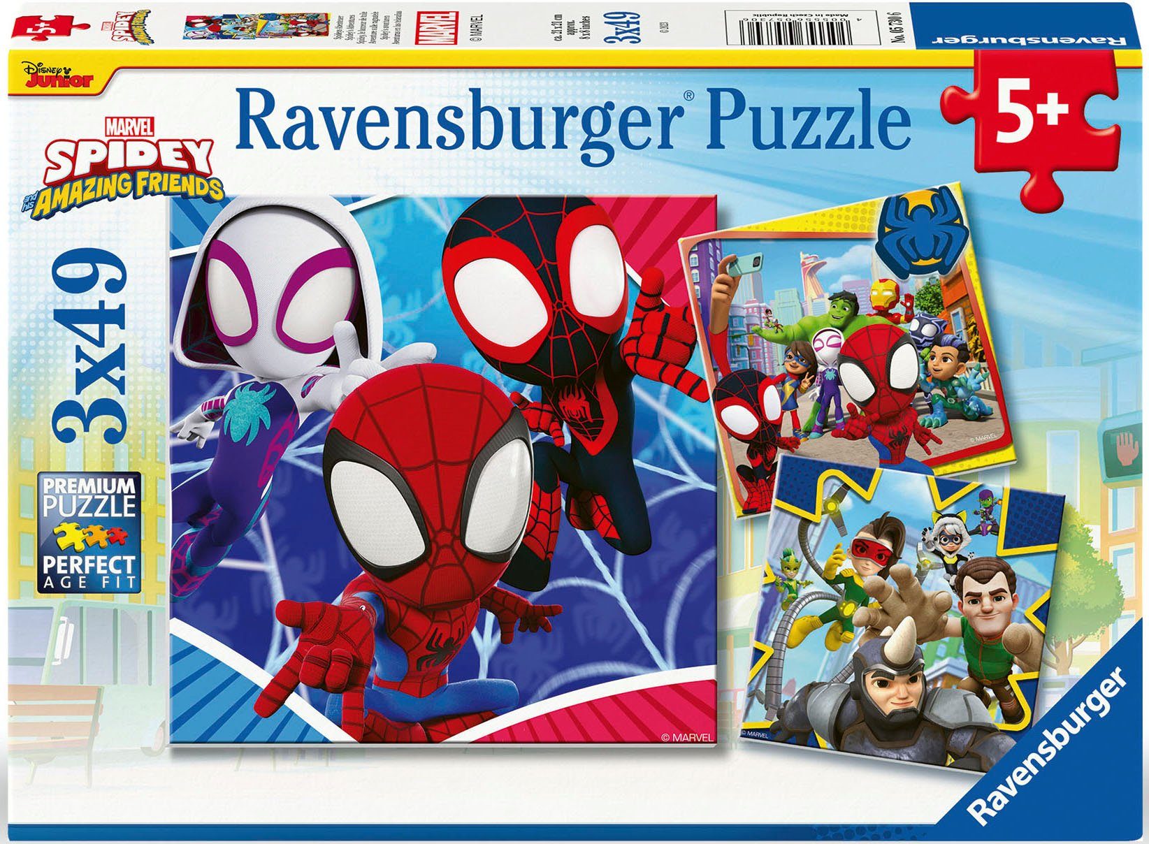 Ravensburger Puzzle Spideys Abenteuer, 147 Puzzleteile, Made in Europe147