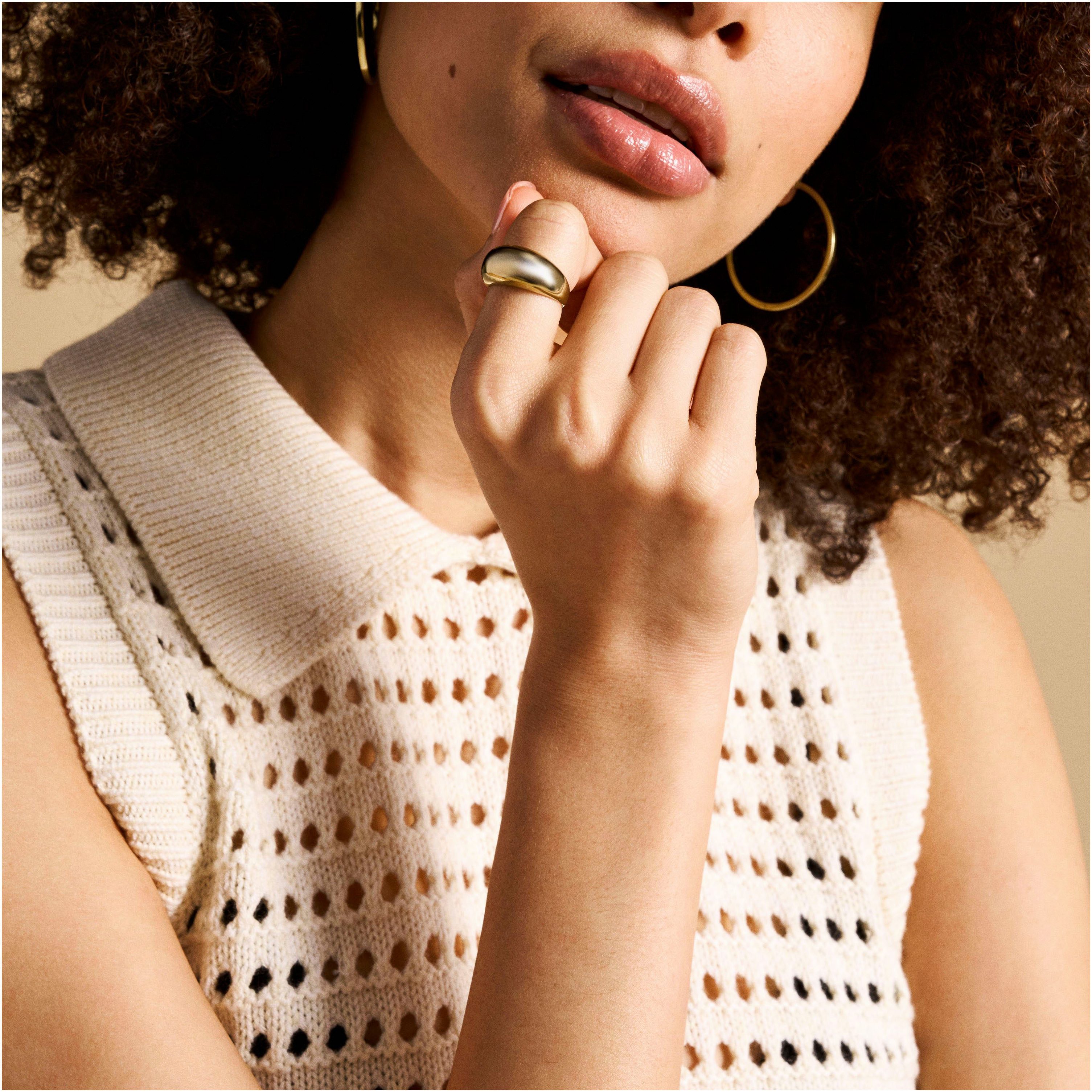 Fossil Fingerring Schmuck Geschenk Edelstahl All Stacked Up