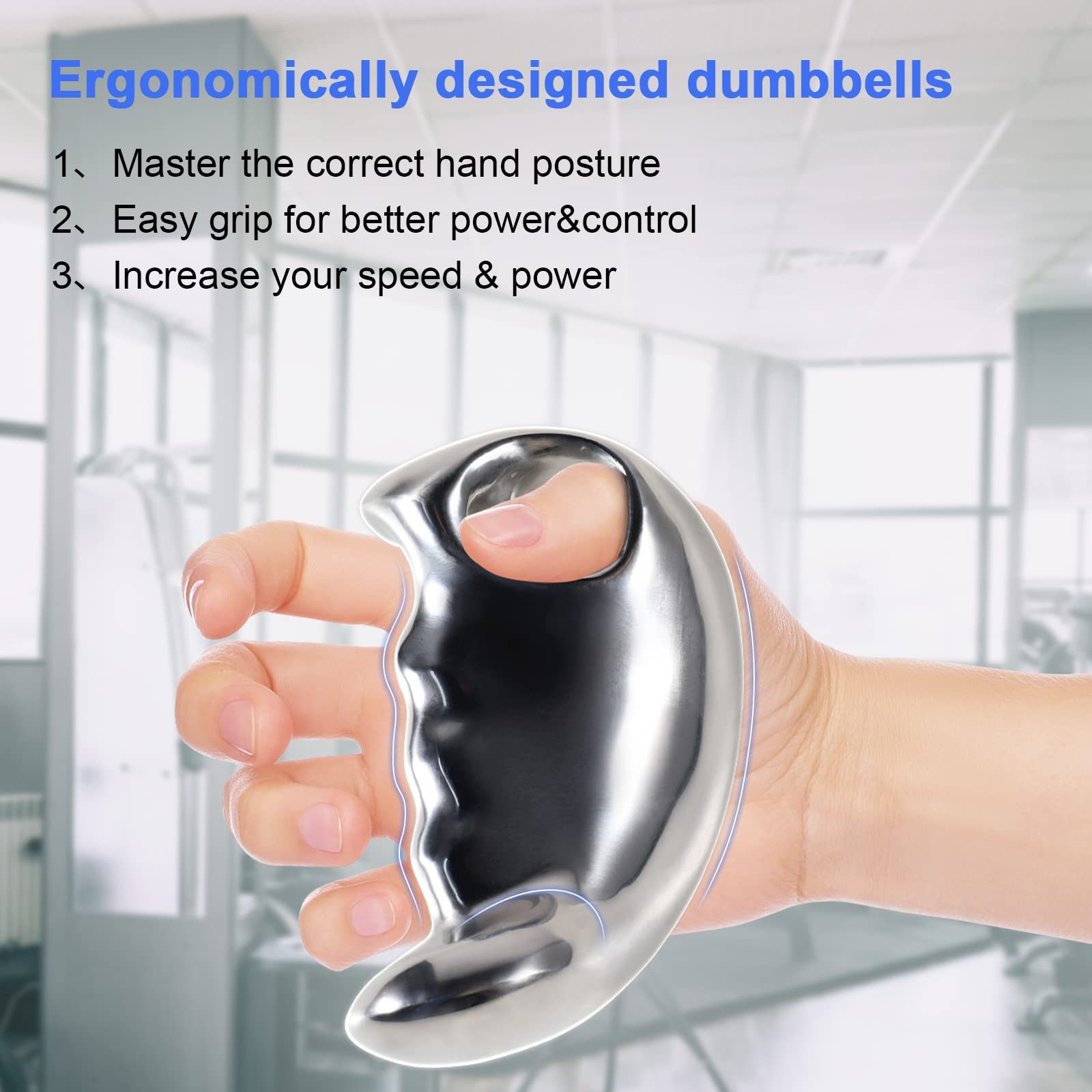 JASPORT Dumbbell JASPORT Ergonomische Hanteln ERDB001, Ergonomisch, rutschfest, schweißresistent, 304 Edelstahl