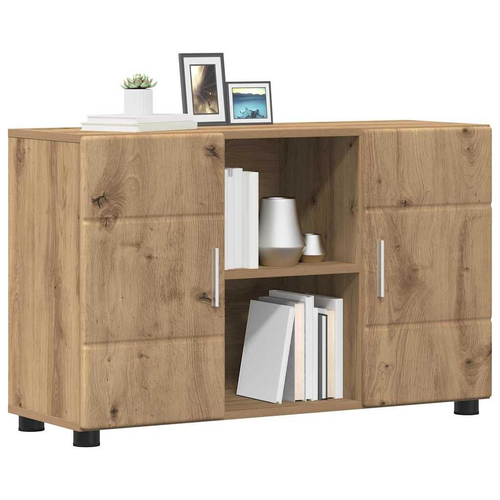 vidaXL Sideboard 88,5 x 30,5 x 55,5 cm Sideboard Schrank Wohnzimmer Artisan-Eiche 88