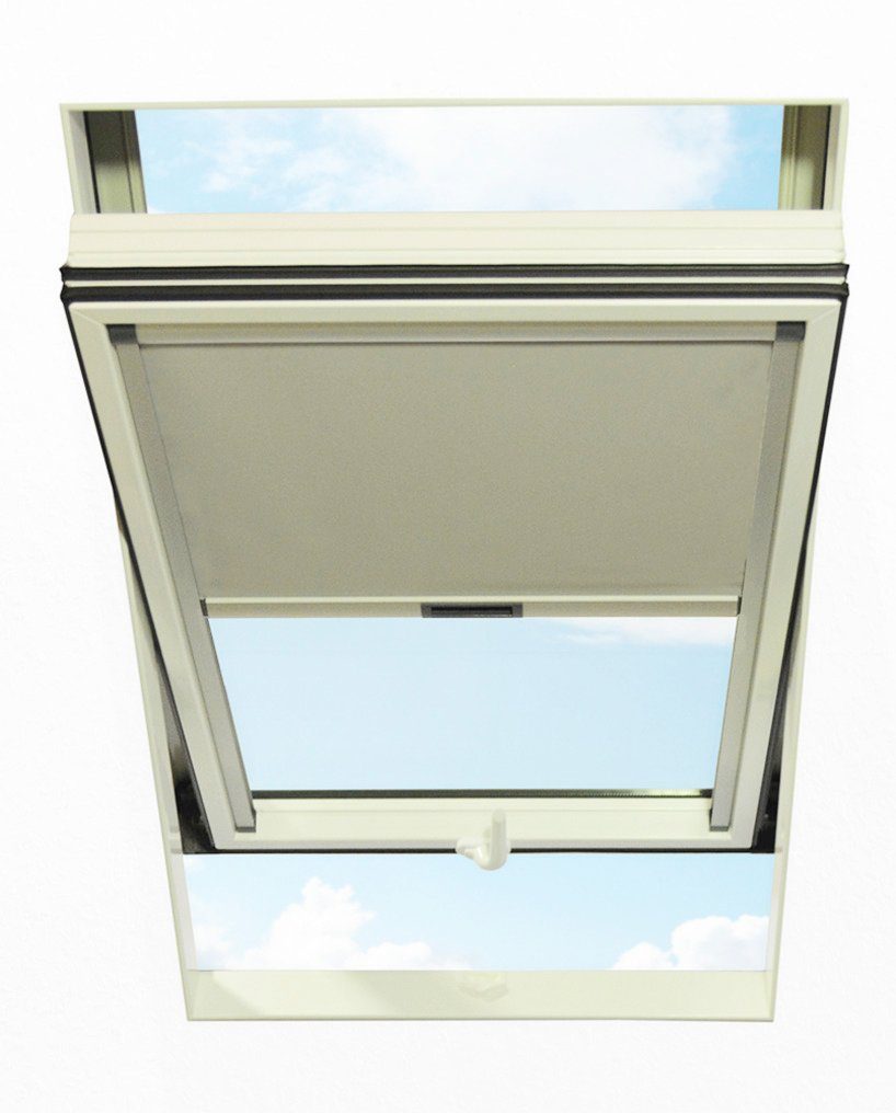 Dachfensterrollo, RORO Türen & Fenster, abdunkelnd, verschraubt, BxL: 54x98 cm, hellgrau