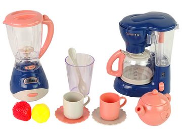LEAN Toys Kinder-Küchenset Küchenzubehör-Set Kinderspielzeug Kaffeemaschine Mixer Geräusche Licht