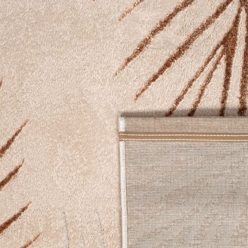 Teppich Tuana 218, Paco Home, rechteckig, Höhe: 15 mm, Kurzflor, modernes Blätter Design, Hoch-Tief-Struktur, Wohnzimmer