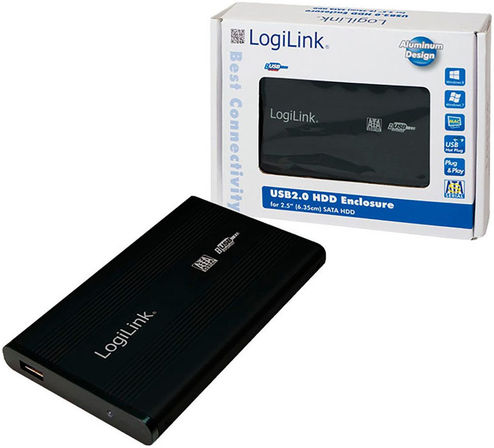 USB 2.0 Aluminium-Gehäuse für 2,5 Zoll SATA HDD HDD-Festplatte