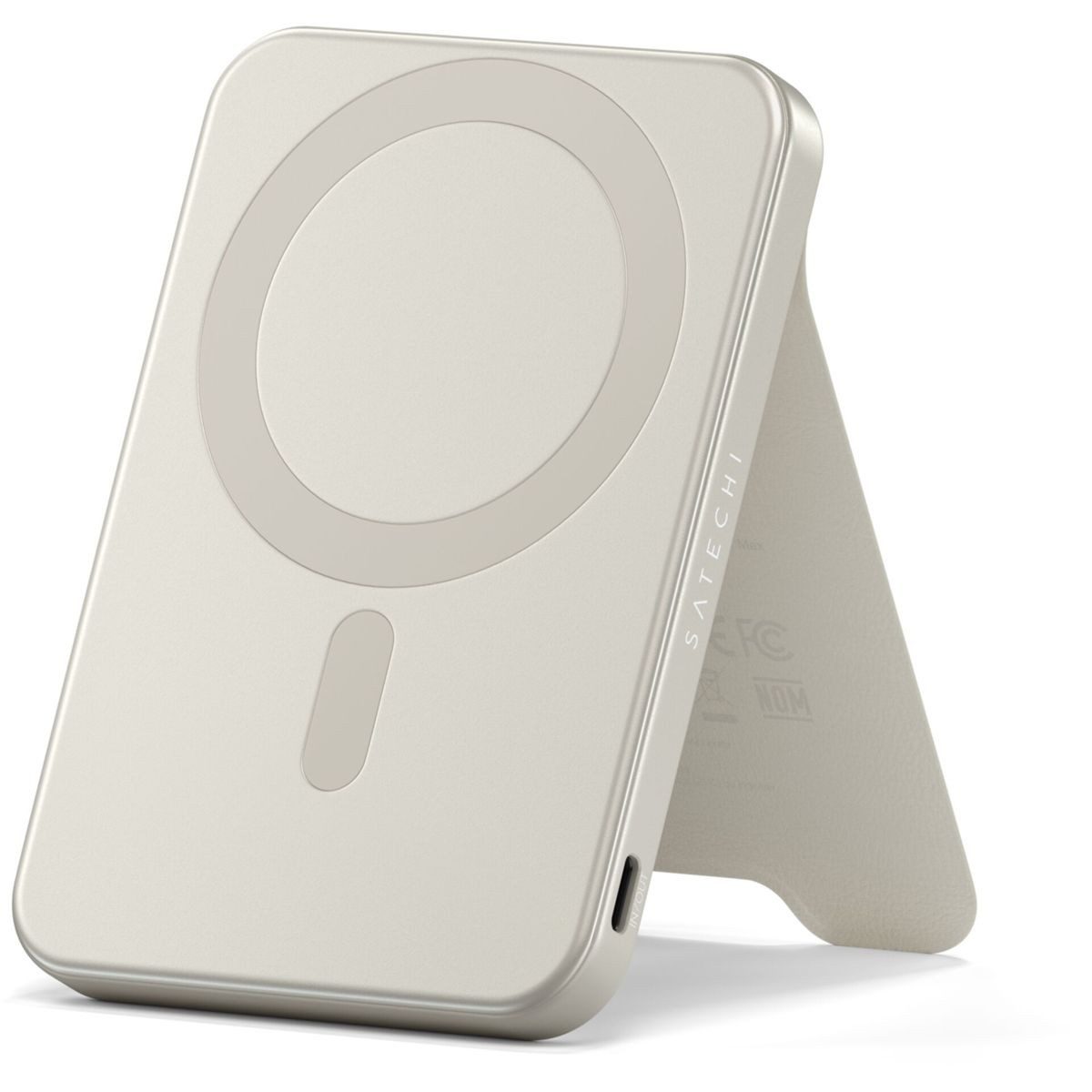 Satechi OntheGo Magnetic Qi2 Powerbank Stand 5000 mAh Sand Powerstation