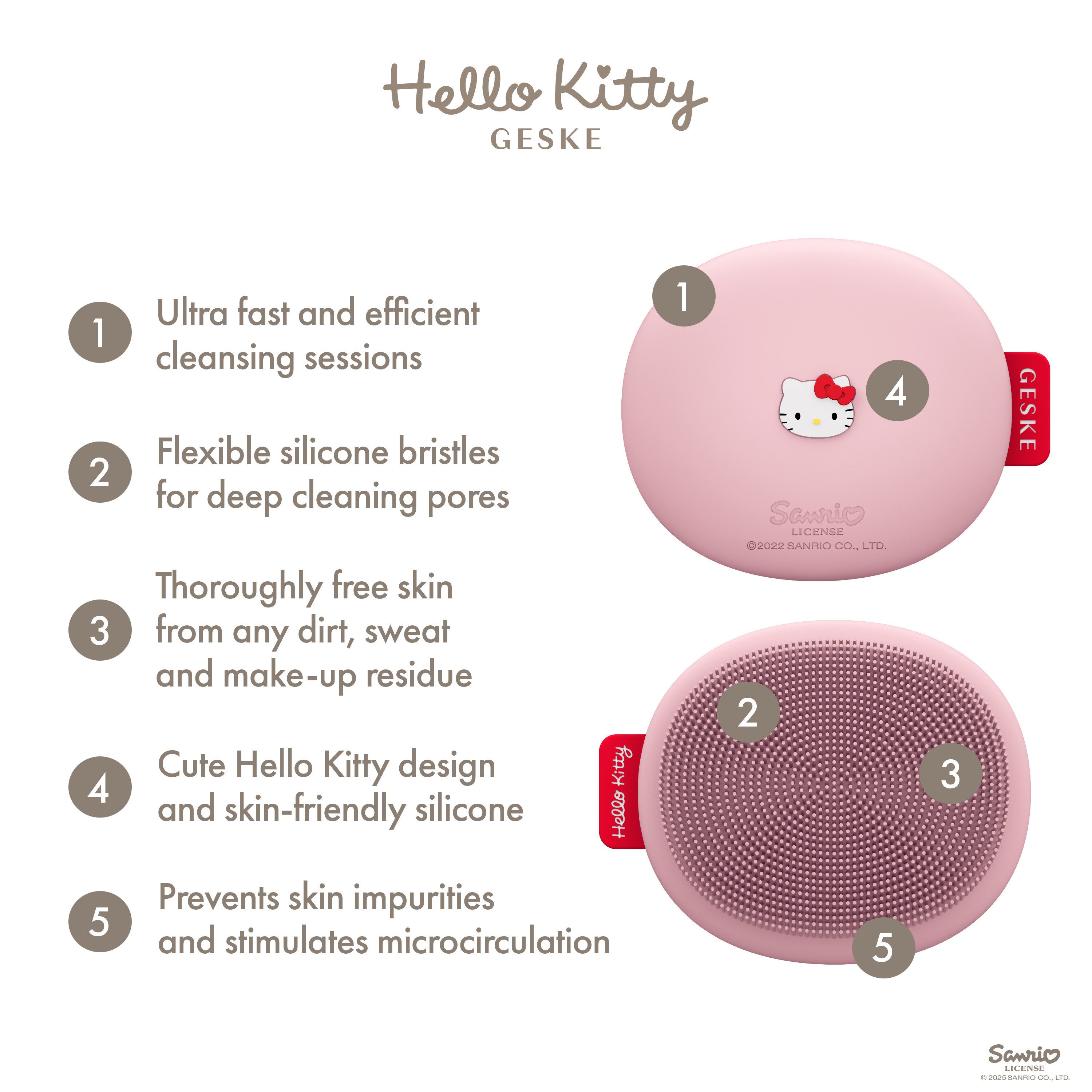 GESKE German Beauty Tech Gesichtsreinigungsbürste SmartAppGuided™ Facial Brush 3 in 1, Packung, 1-tlg., inkl. kostenloser APP (SmartAppGuided Device), Mit der GESKE App erhältst Du deine personalisierte Hautpflegeroutine.