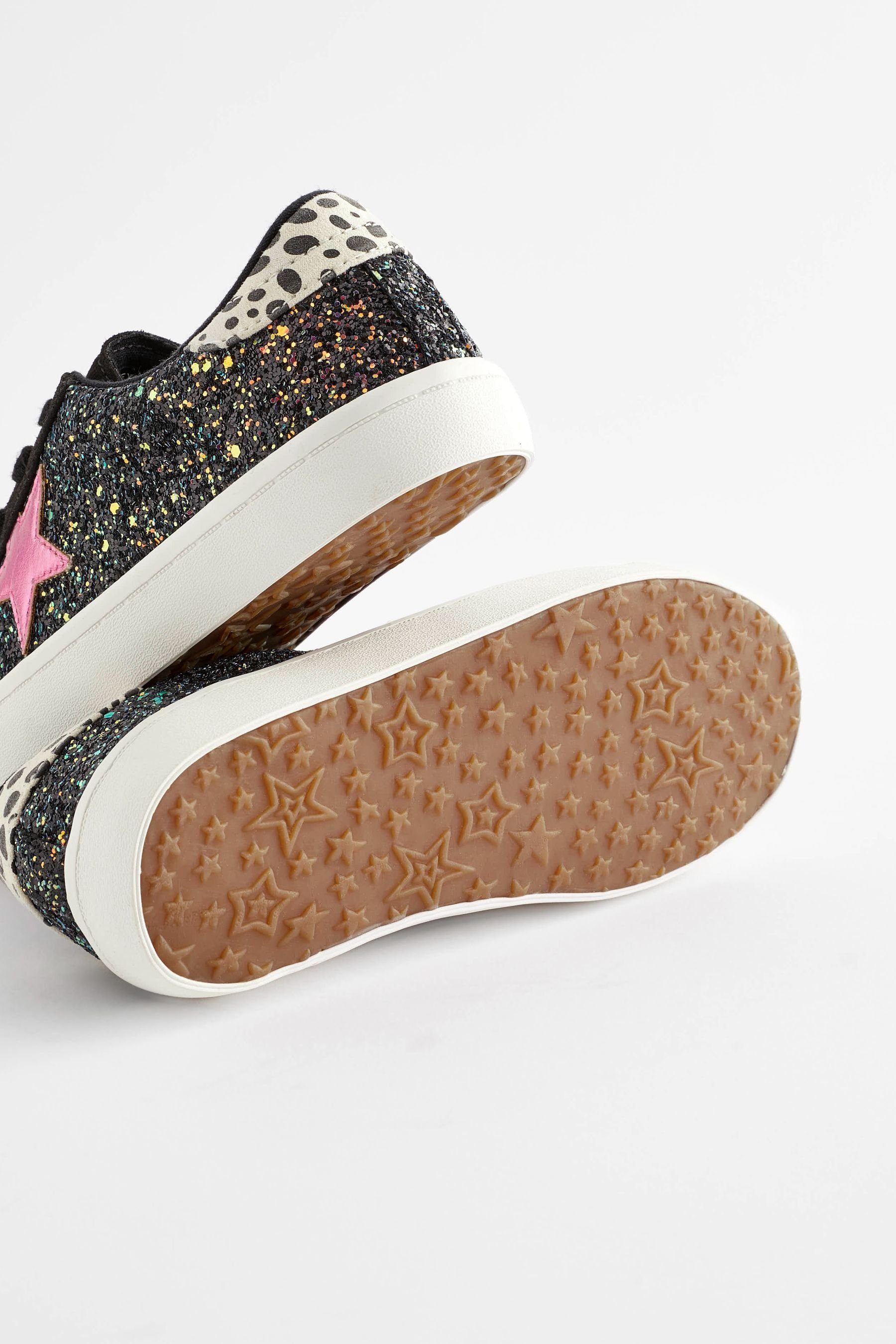 Next Star Sneaker zum Schnüren Sneaker Black (1-tlg) Glitter