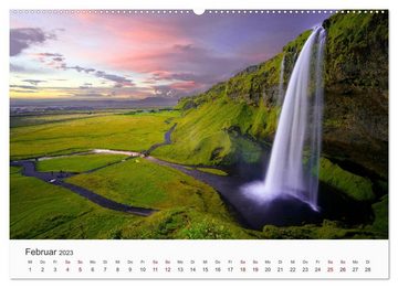 CALVENDO Wandkalender Island - Ein einzigartige Insel. (Premium, hochwertiger DIN A2 Wandkalender 2023, Kunstdruck in Hochglanz)