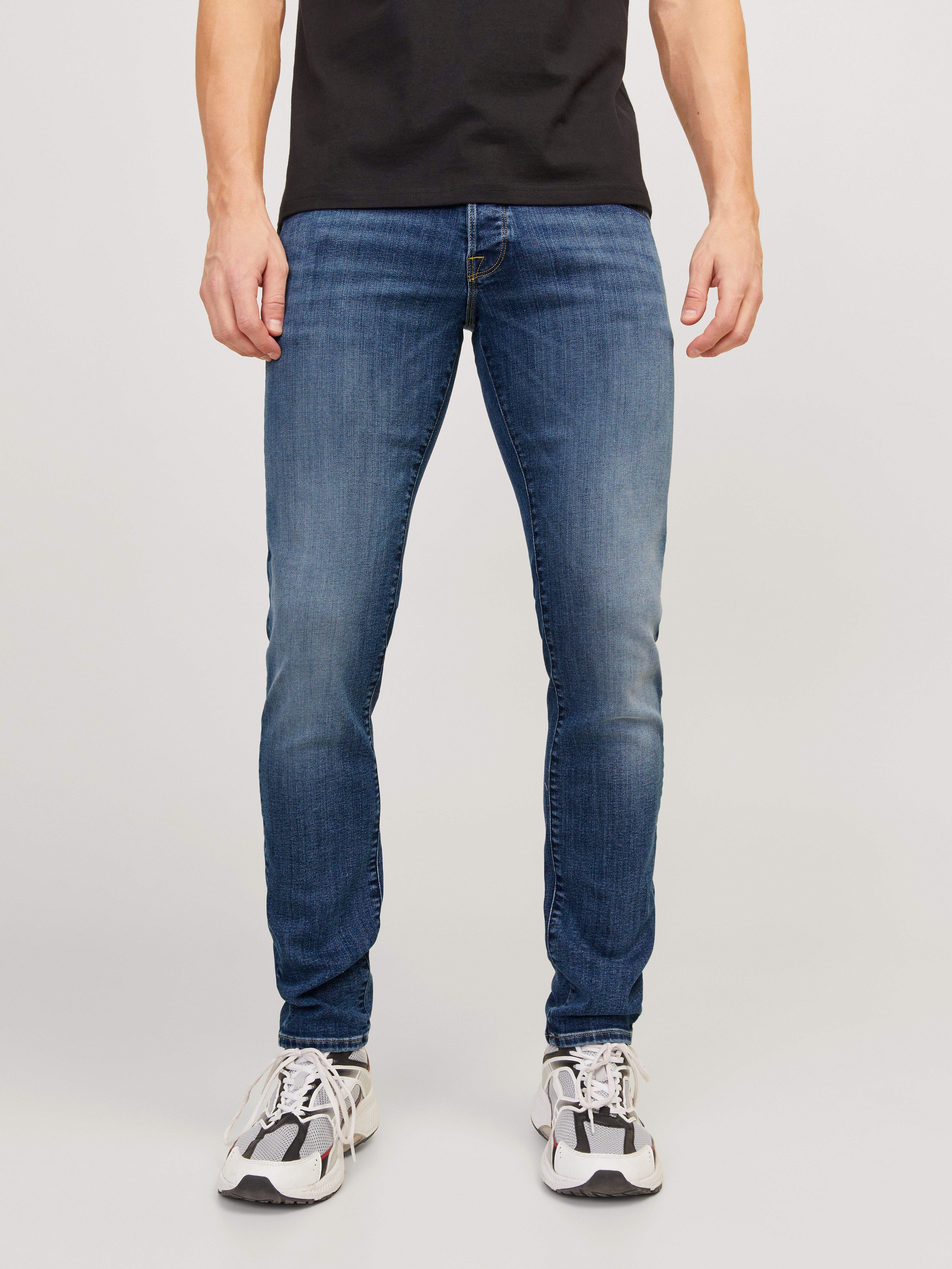 Jack & Jones Slim-fit-Jeans JJIGLENN – Jeans mit Stretch, niedriger Leibhöhe und Taschen used, modisch, slim fit, Denim/Jeans. Reduzierter Preis € 41,99. Unverbindliche Preisempfehlung € 59,99