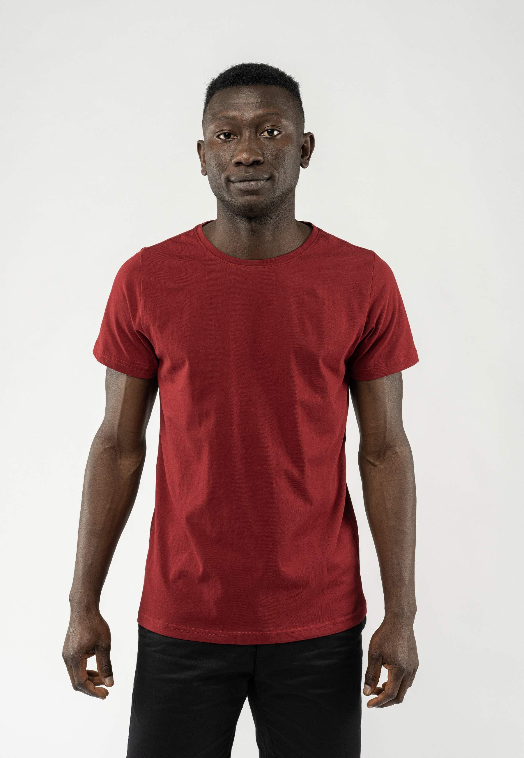 MELA Kurzarmshirt T-Shirt Basic rot
