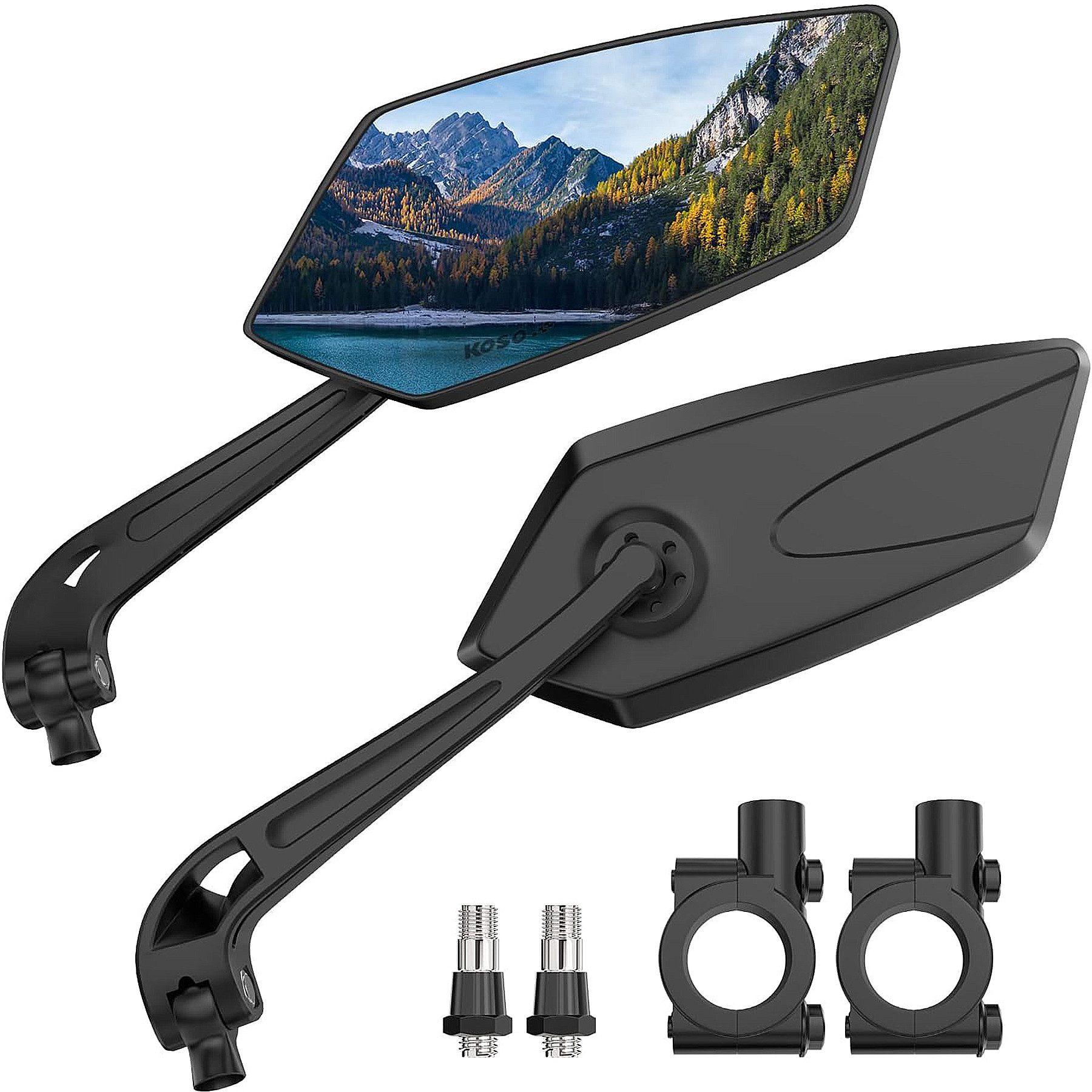 Mutig Fahrradspiegel 2 Stück HD Fahrradspiegel,E-Bike,extra große Rückspiegel Spiegelfläche (Schlagfester Echtglas Fahrrad Rückspiegel,Bike Spiegel,fahrradspiegel, Lenker (Links+Rechts),360° Einstellbar und Drehbar Rückspiegel), Lenker (Links+Rechts),360°