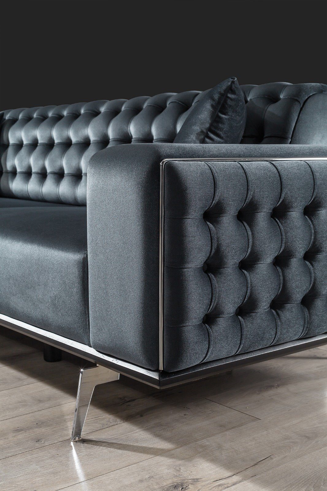 Möbel Luxus-Microfaser (100% Villa (Set, Polyester) Einzelsoffa), Polstergarnitur Hand Quality, TORRO, Made