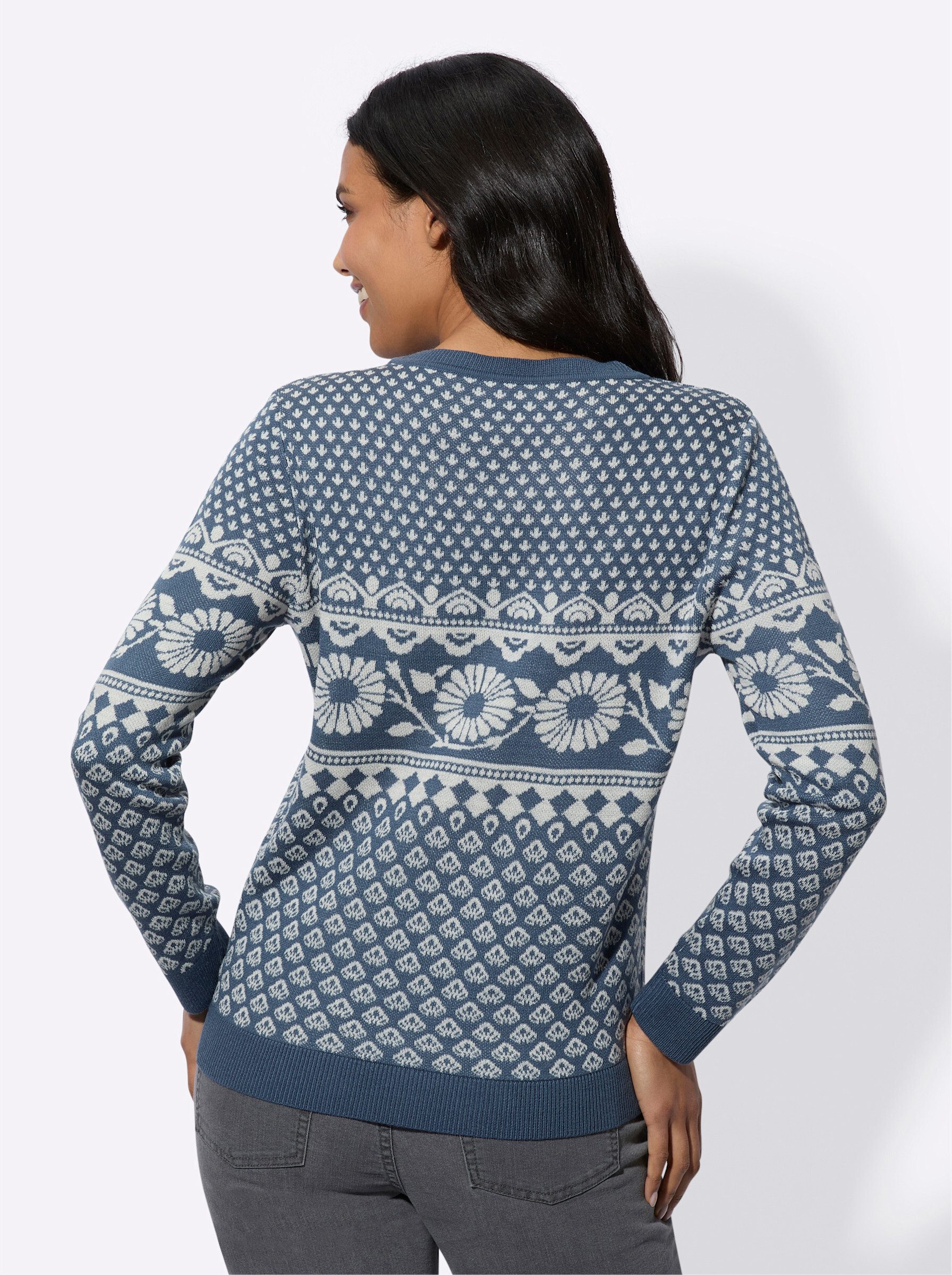 Sieh an! Strickpullover Jacquard-Pullover günstig online kaufen