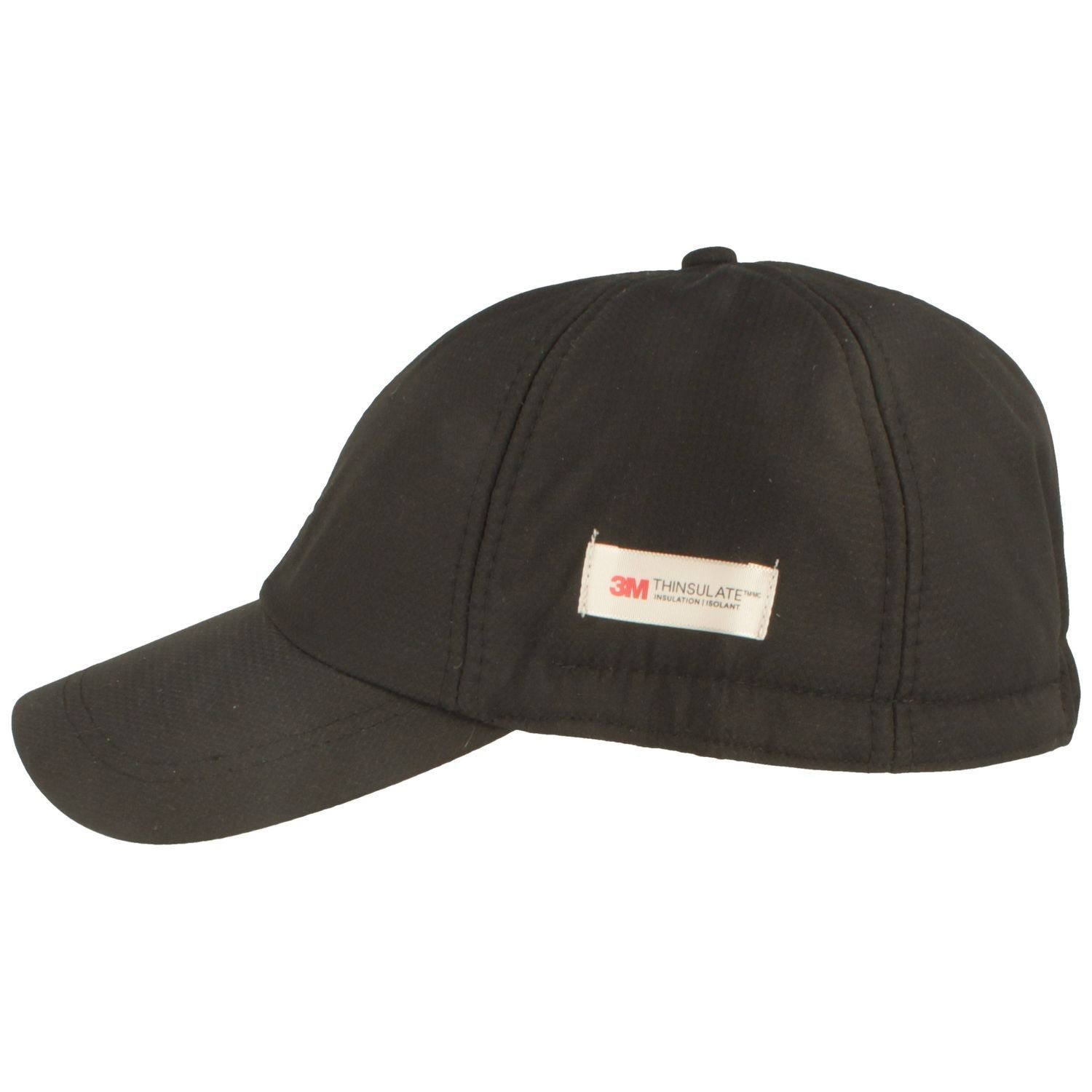 Breiter Baseball Cap Baseball-Cap mit Fleece u passfähigen stretch Ohrenklappen