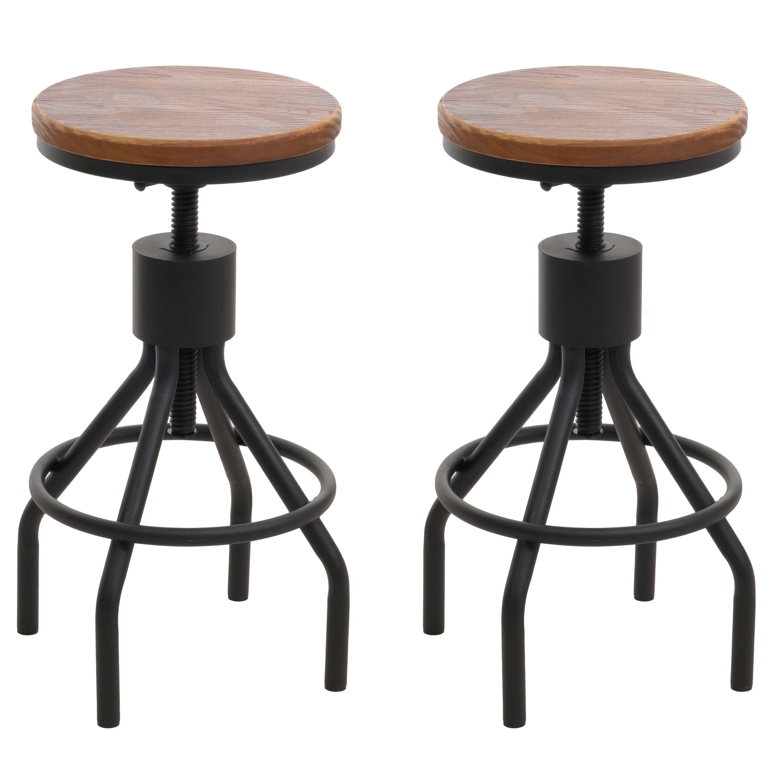 MCW Высокие табуреты MCW-N17-B (Set, 2er), Stufenlos höhenverstellbar durch Drehmechanismus