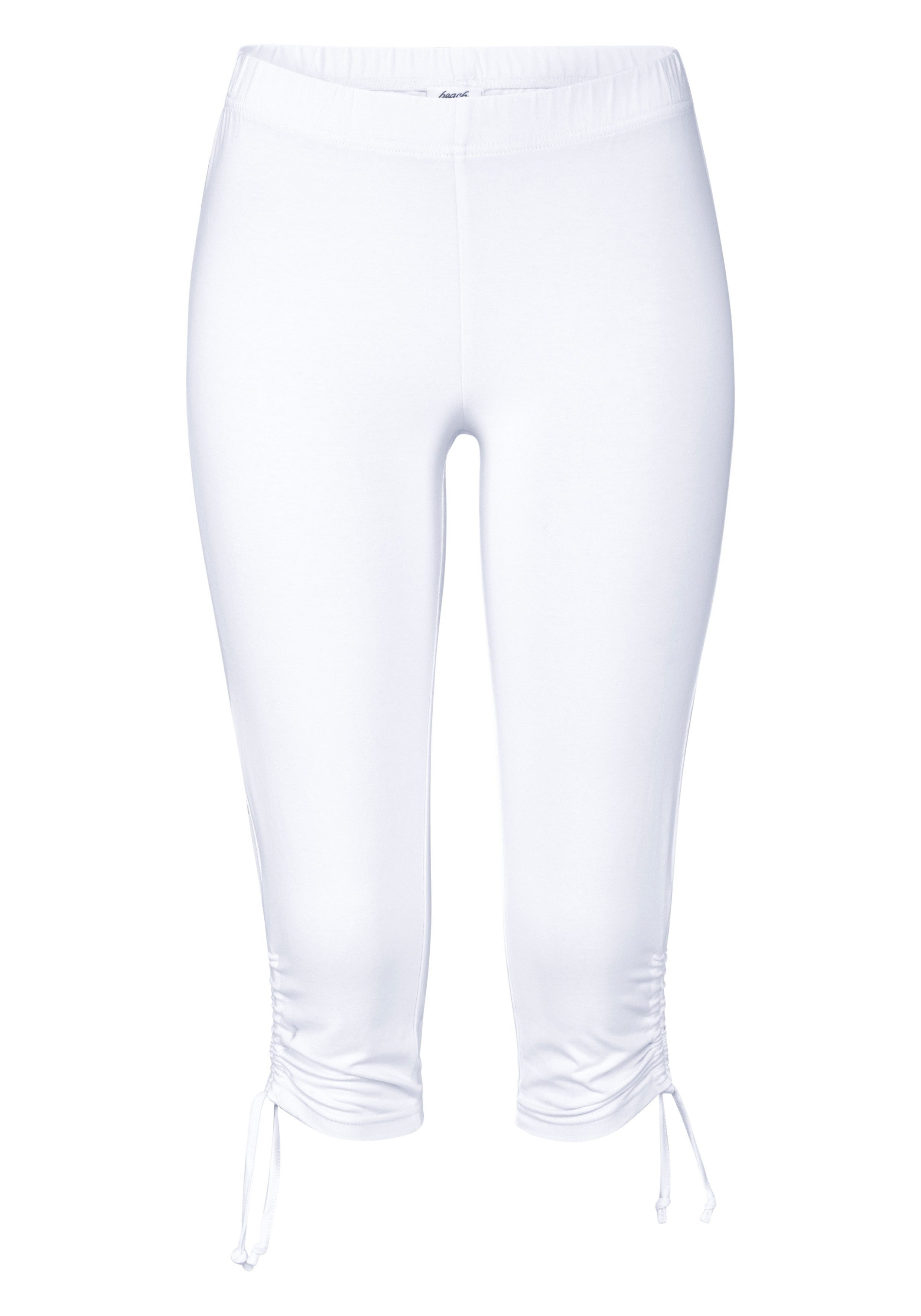 Beachtime by Lascana Caprileggings aus bequemer Stretch-Qualität mit Raffung und Stretch, 3/4-Länge, Sommerhose – Bild 2 von 5