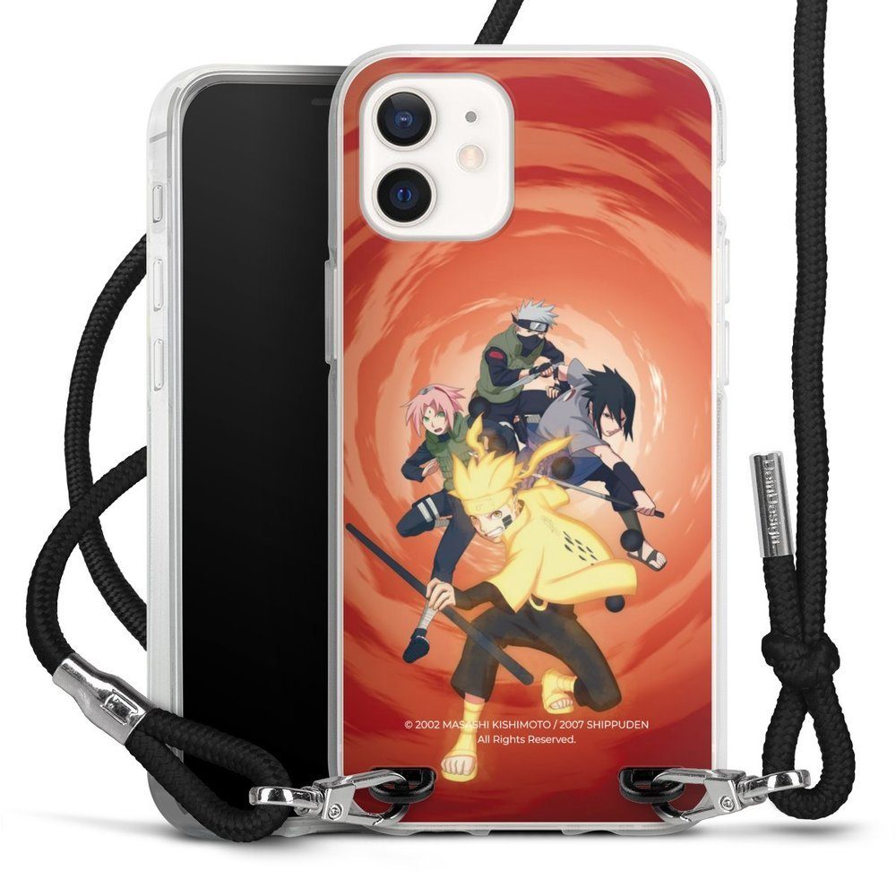 DeinDesign Handyhülle Naruto Shippuden Sasuke Sakura Team 7, Apple iPhone 12  Handykette Hülle mit Band Case zum Umhängen