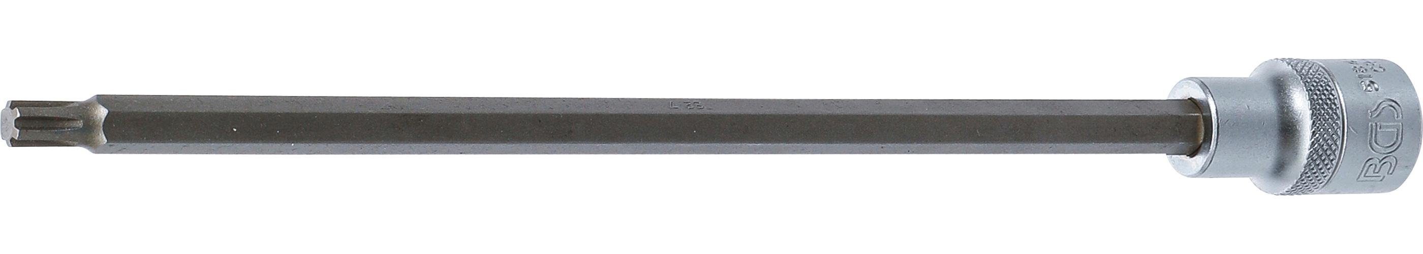 BGS technic Bit-Schraubendreher Bit-Einsatz, Länge 240 mm, Antrieb Innenvierkant 12,5 mm (1/2), Keil-Profil (für RIBE) M7