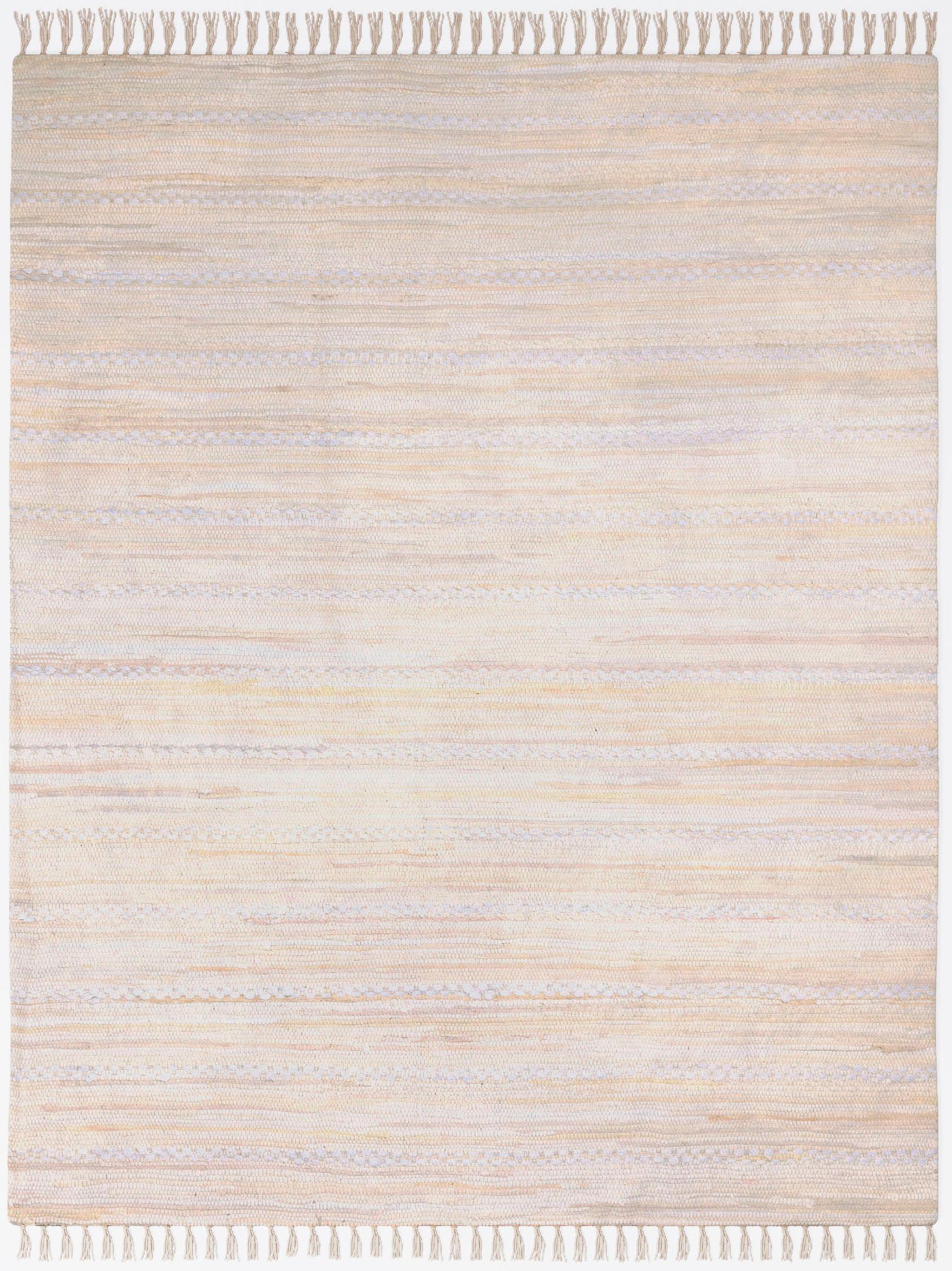 Teppich Nickelberg, Home affaire, rechteckig, Höhe: 10 mm, 90% Baumwolle, handgewebt, mit Fransen, aus recycelten Materialien