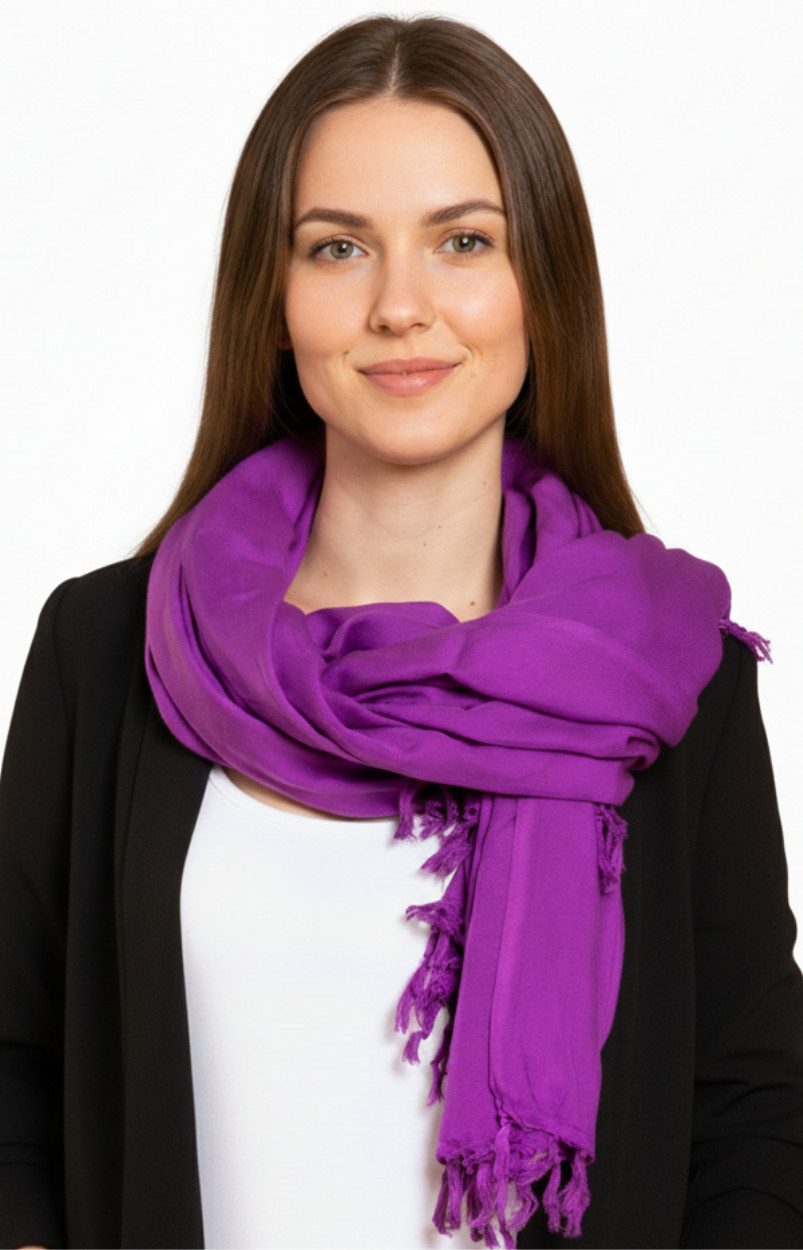 PANASIAM XXL-Schal weicher Schal aus hochwertiger Viskose den man als Schultertuch Stola, Winterschal oder als wunderbar großes Halstuch tragen kann